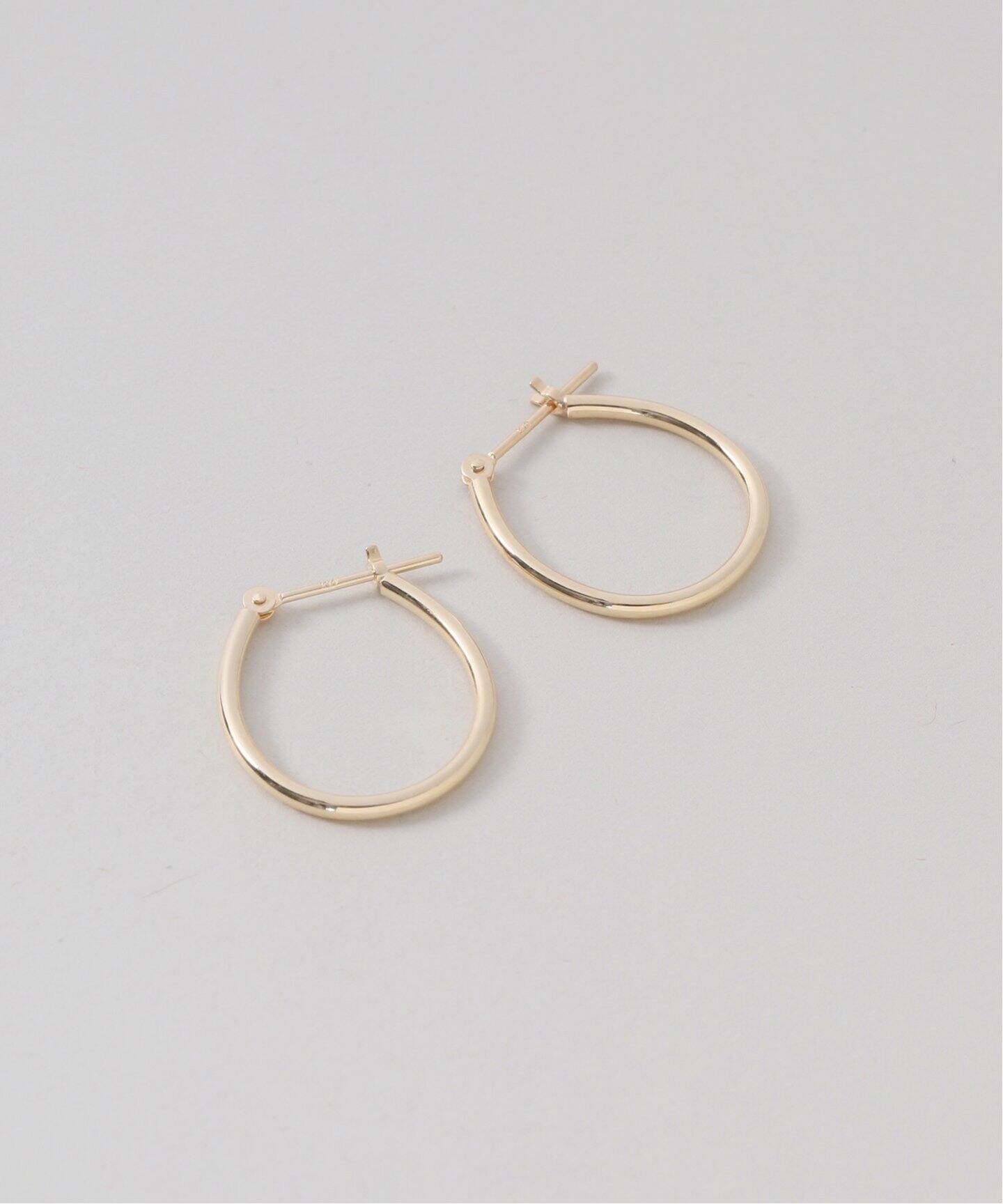 オーバルフープピアスM K10（両耳）（ピアス（両耳用））｜Lilas（リラ