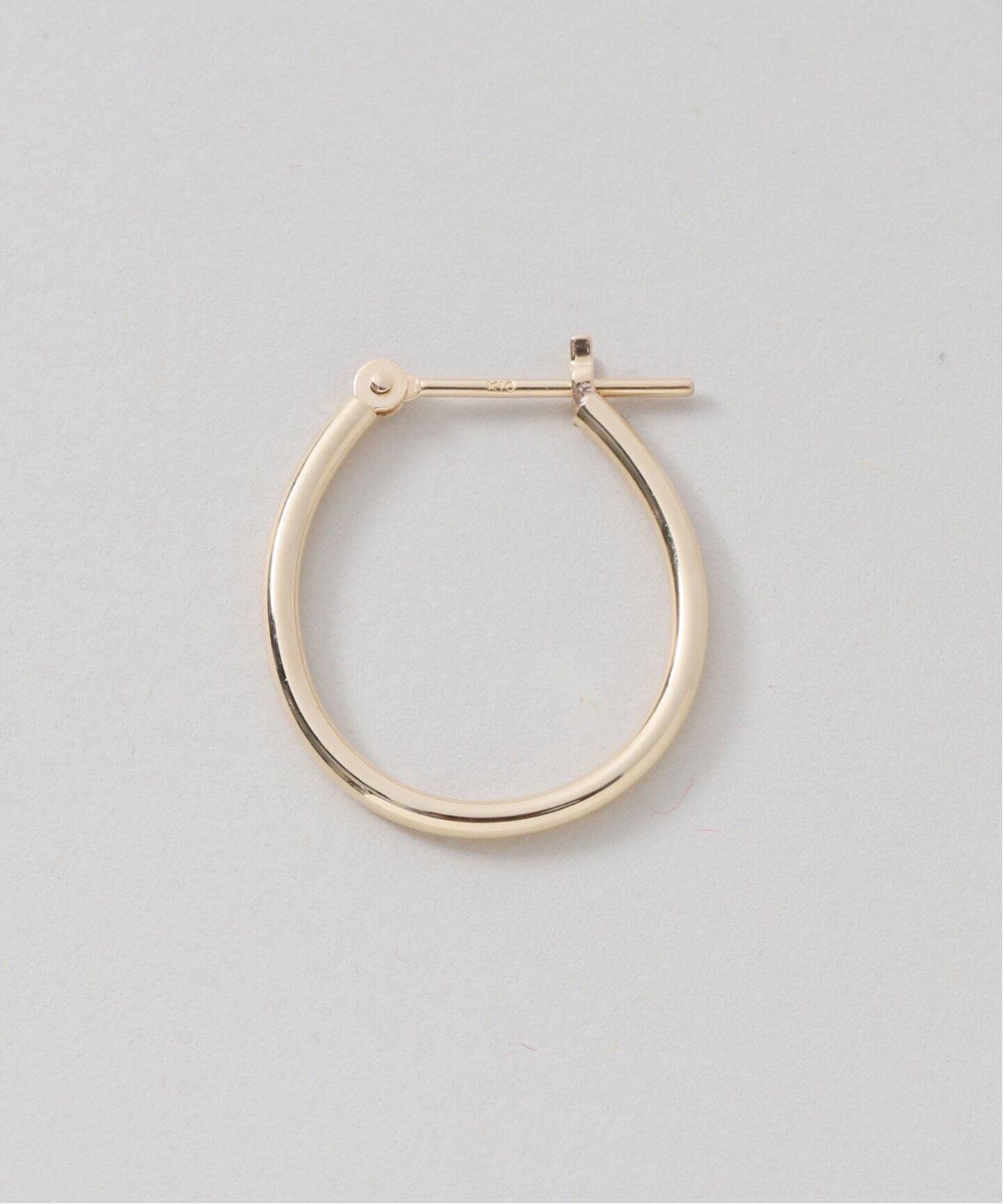 オーバルフープピアスM K10（両耳）（ピアス（両耳用））｜Lilas（リラ 