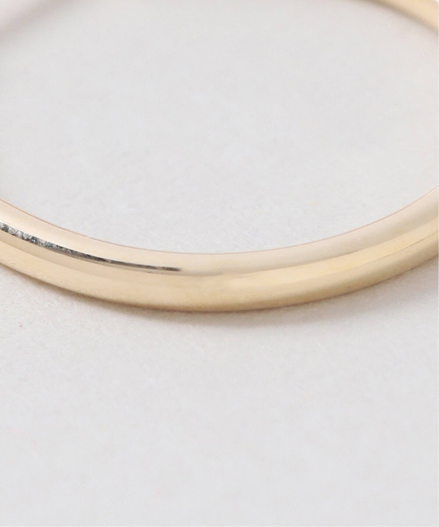 オーバルフープピアスM K10（両耳）（ピアス（両耳用））｜Lilas（リラ