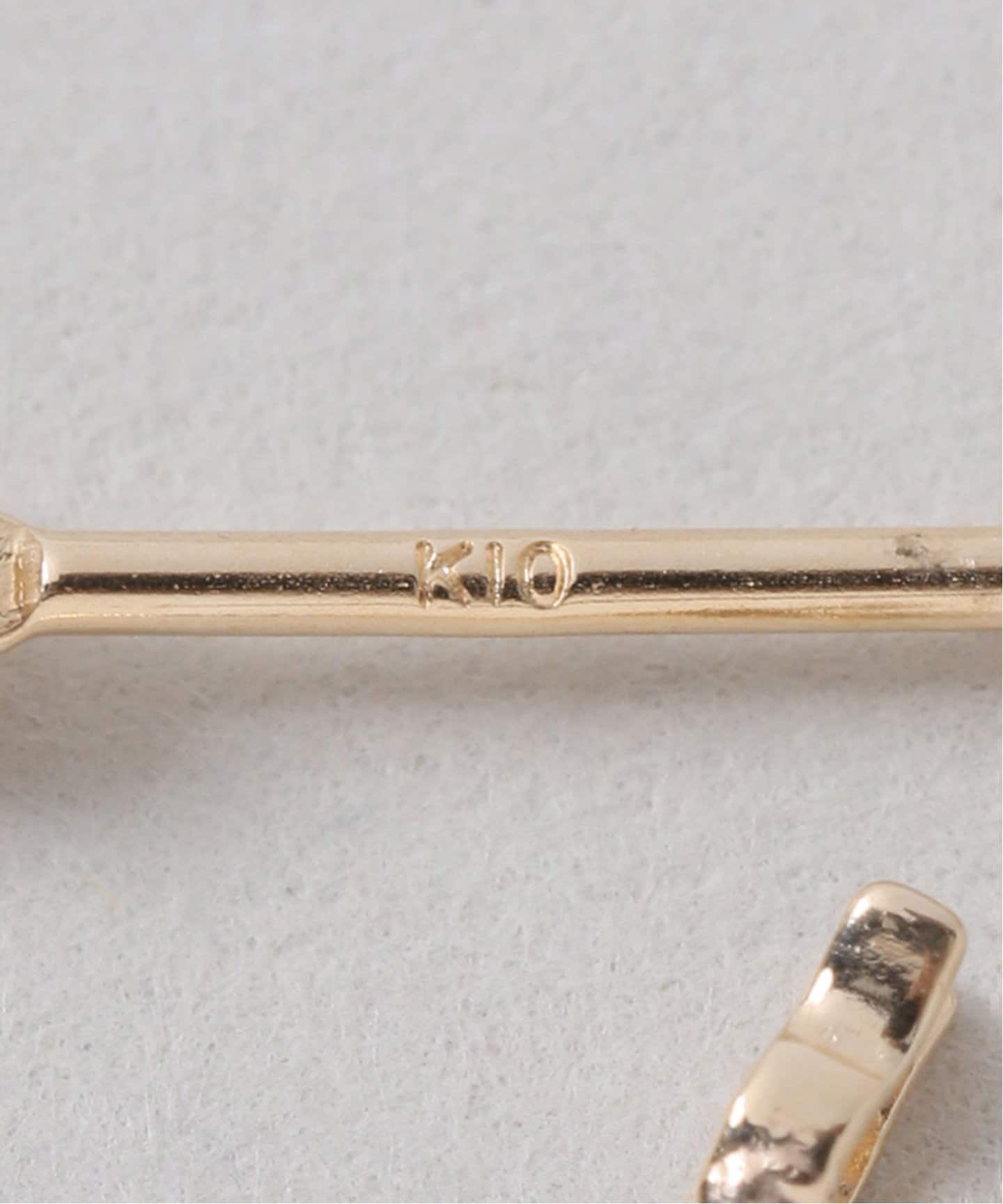 オーバルフープピアスM K10（両耳）（ピアス（両耳用））｜Lilas（リラ