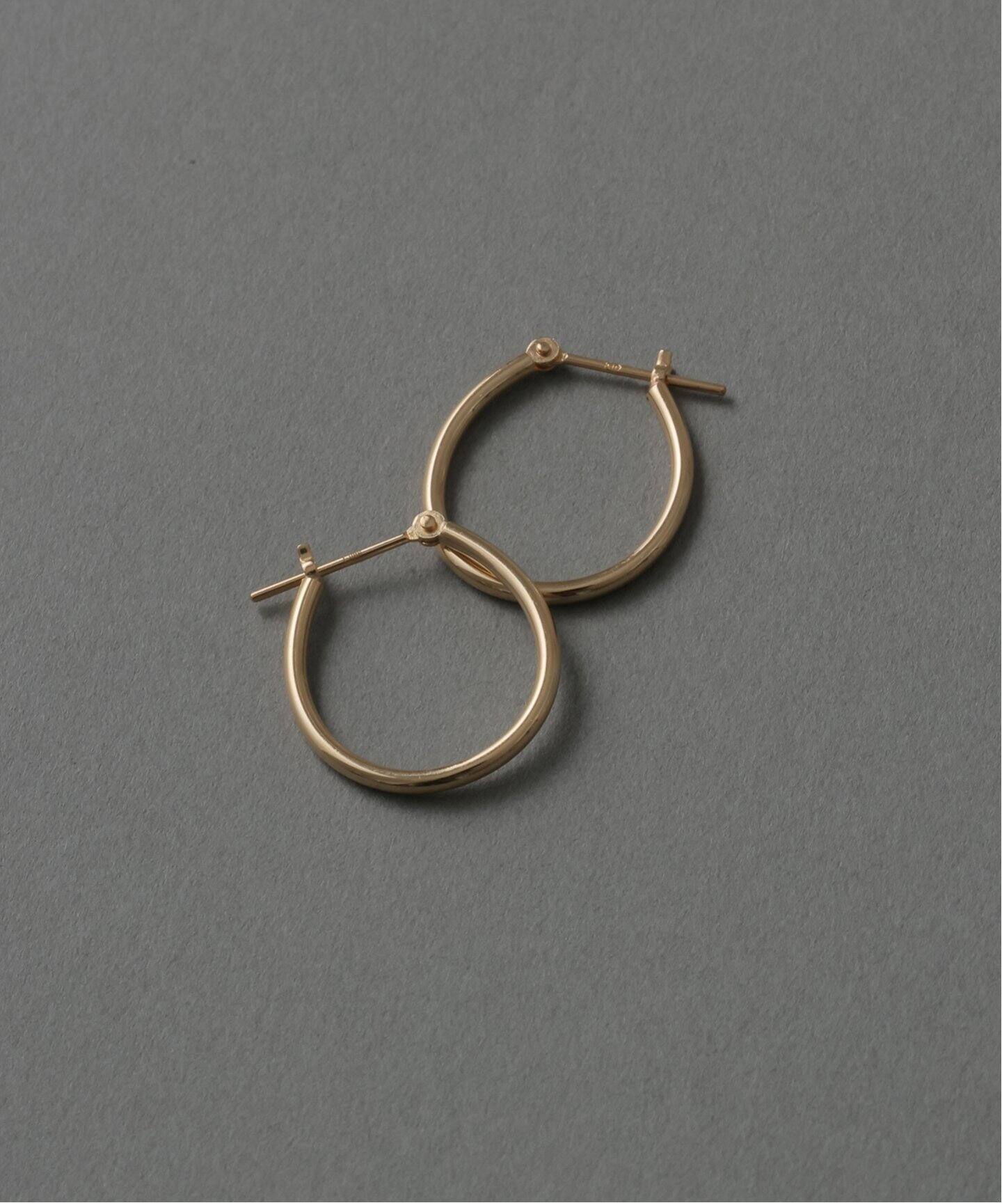 オーバルフープピアスM K10（両耳）（ピアス（両耳用））｜Lilas（リラ 
