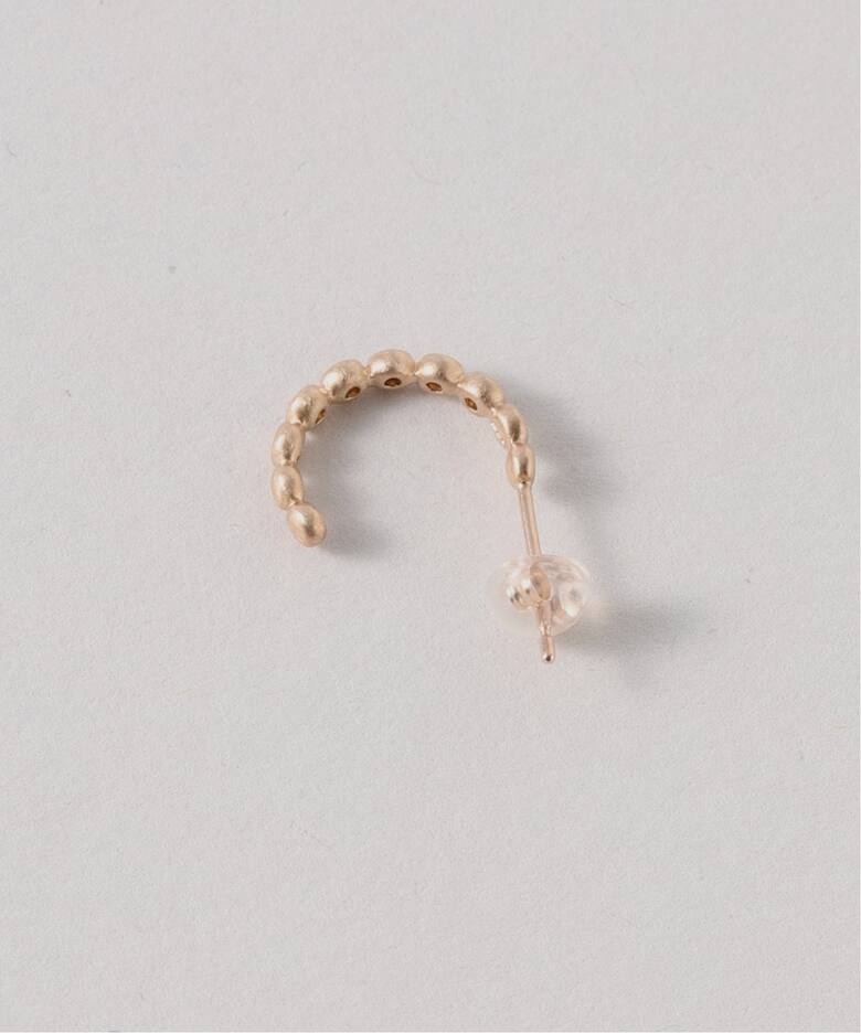 ブラウンダイヤフープピアス K10（両耳）（ピアス（両耳用））｜Lilas 