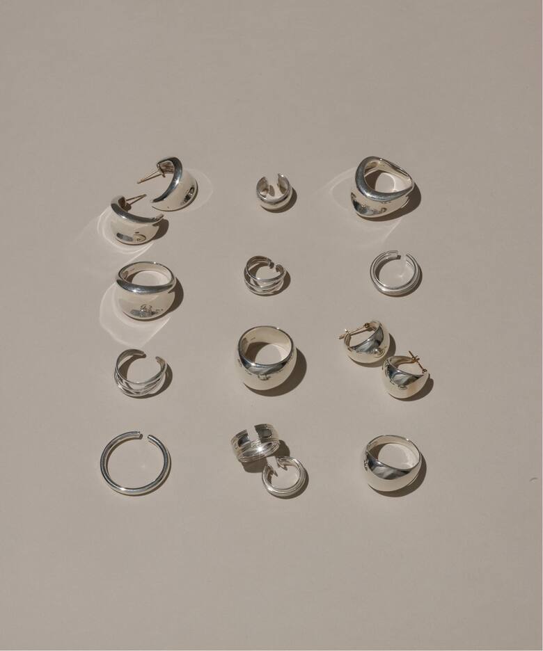 予約》【SAMH by LILAS】ワイド月甲丸ピアス SV（両耳）（ピアス（両耳 