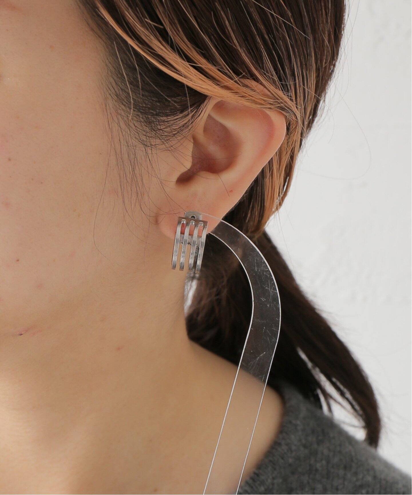 GUCCI / グッチ】3 Line Hoop Pierced earrings SLV925（ピアス（両耳  