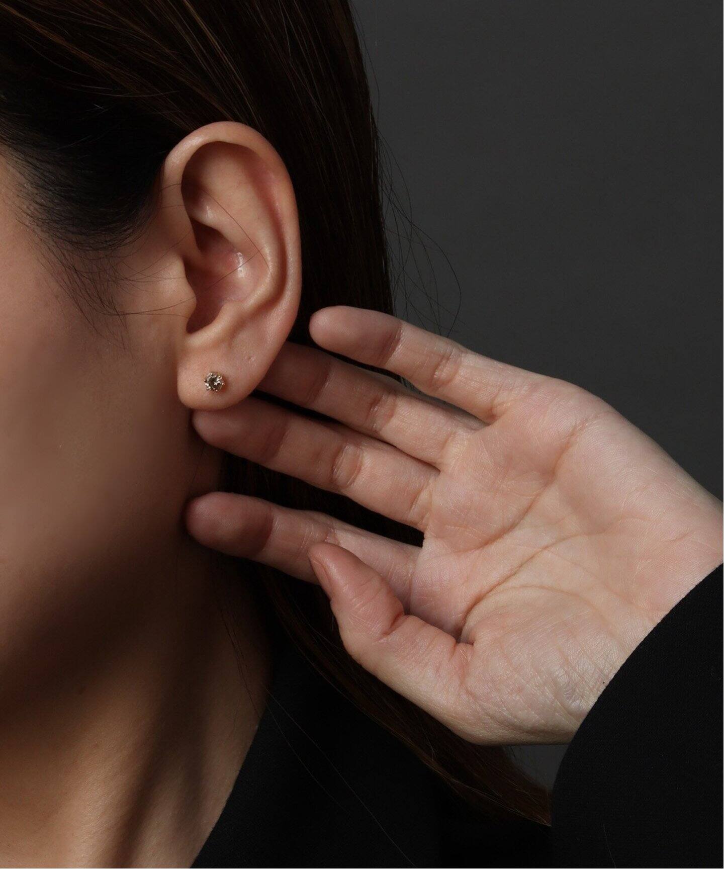 18KYG ブラウンダイヤモンド ピアス(両耳)（ピアス（両耳用  