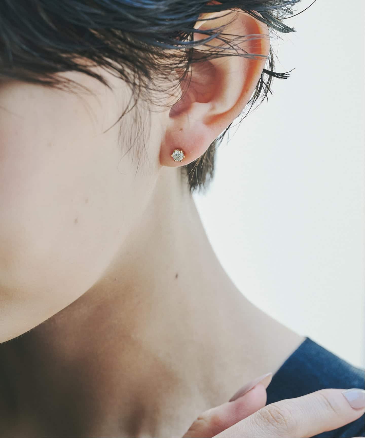 18K 0.5ct diamond pierce(両耳)（ピアス（両耳用））｜DECOUVERTE
