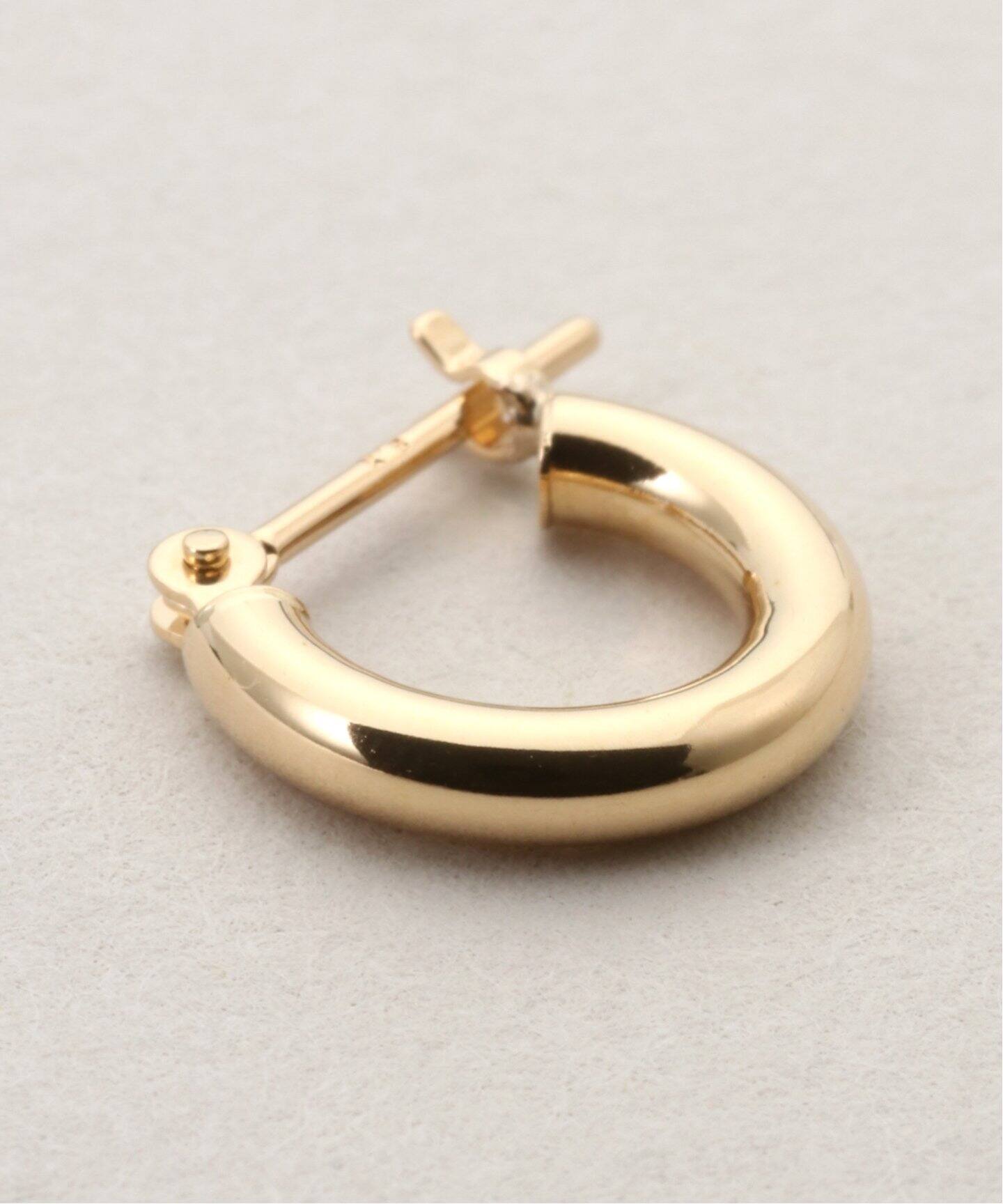 18K 0.2pipe/1.0cm hoop pierce(両耳)（ピアス（両耳用 