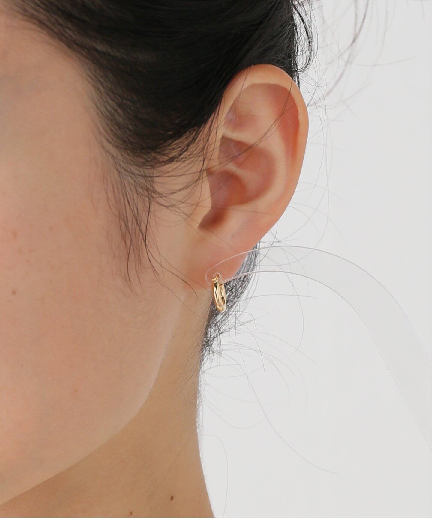 18K 0.2pipe/1.0cm hoop pierce(両耳)（ピアス（両耳用 
