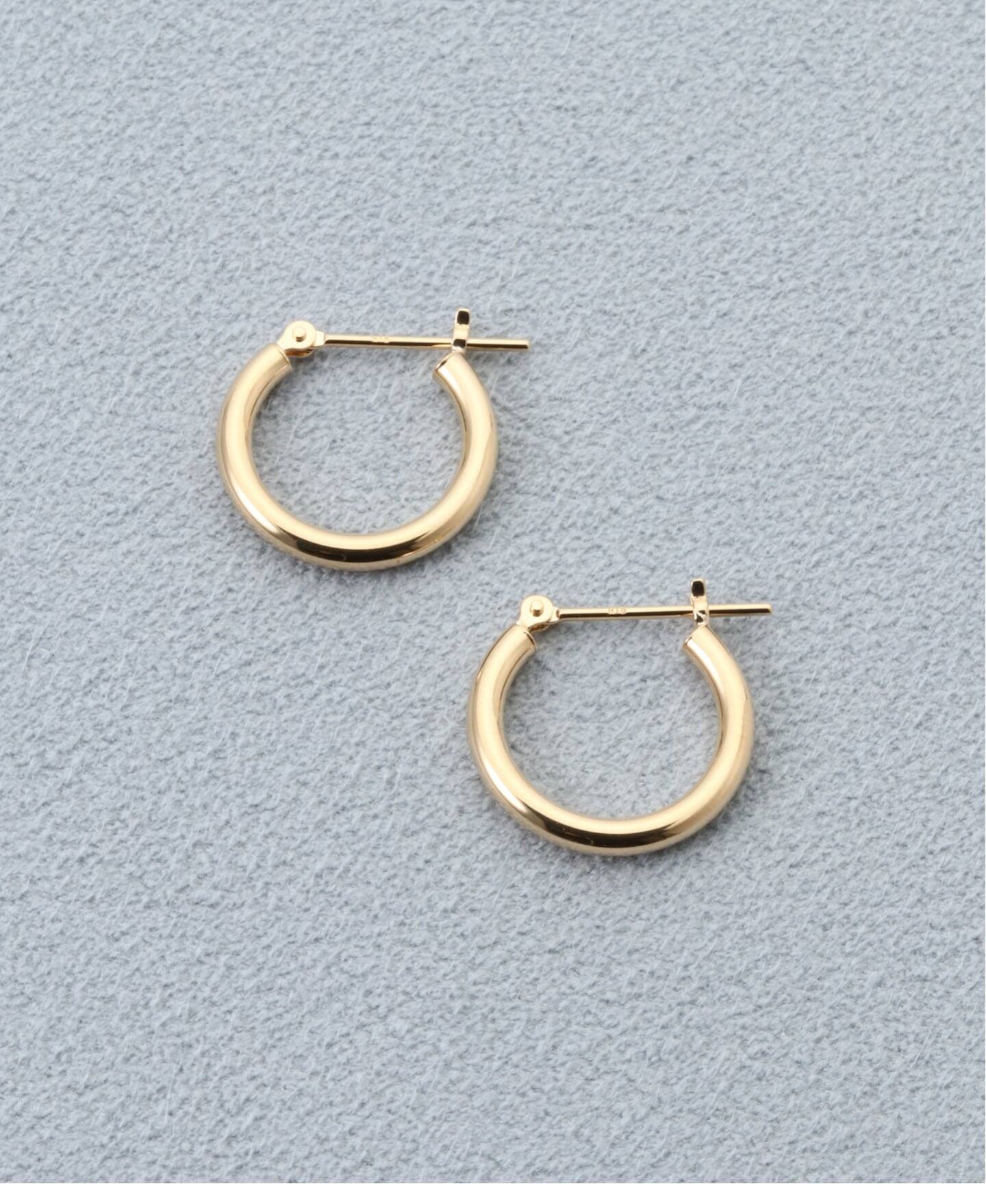 18K 0.2pipe/1.5cm hoop pierce(両耳)（ピアス（両耳用 