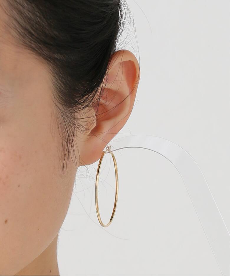 18K 0.15pipe/4.0cm hoop pierce(両耳)（ピアス（両耳用 