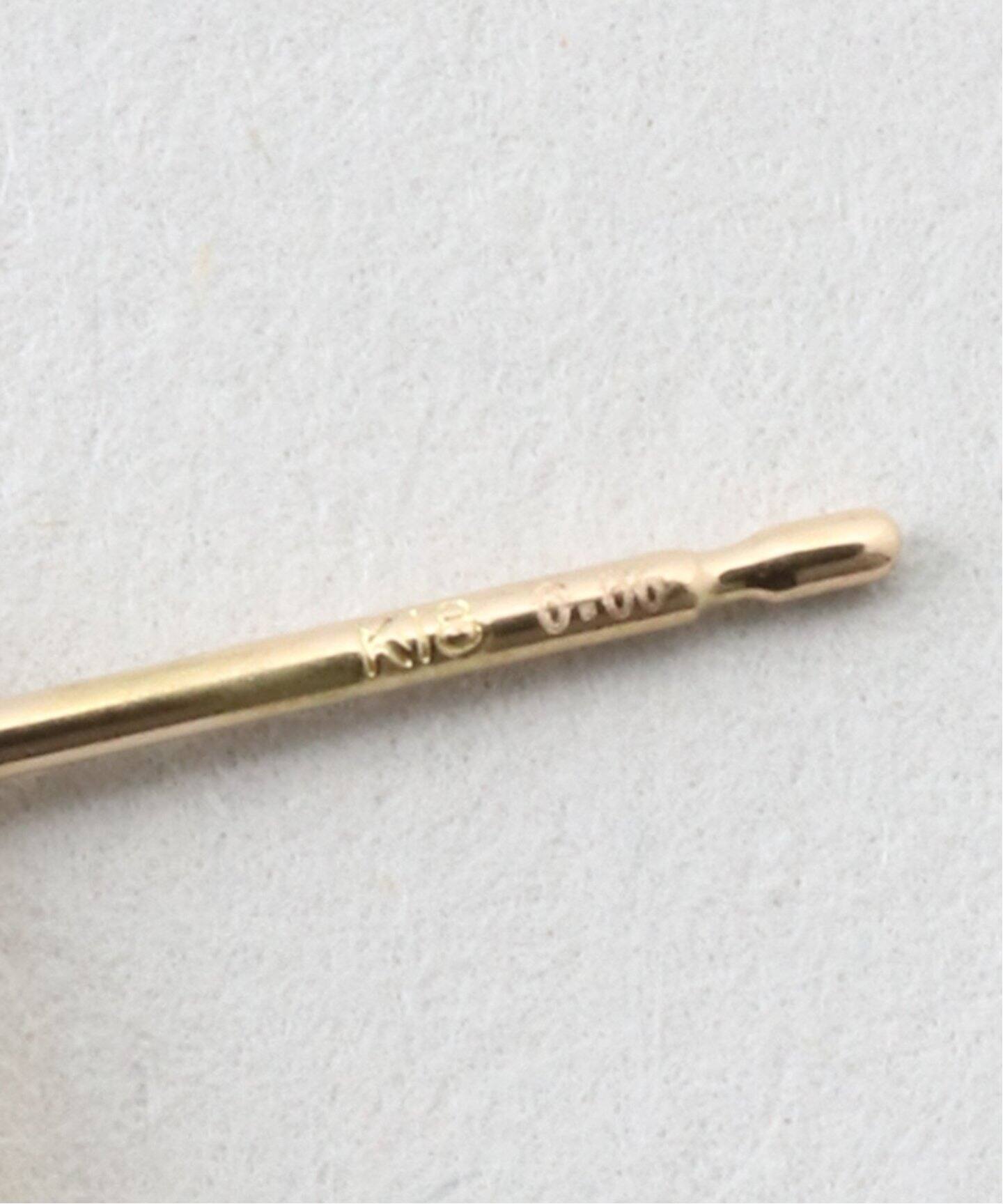 18K 0.12ct diamond bar pierce(両耳)（ピアス（両耳用