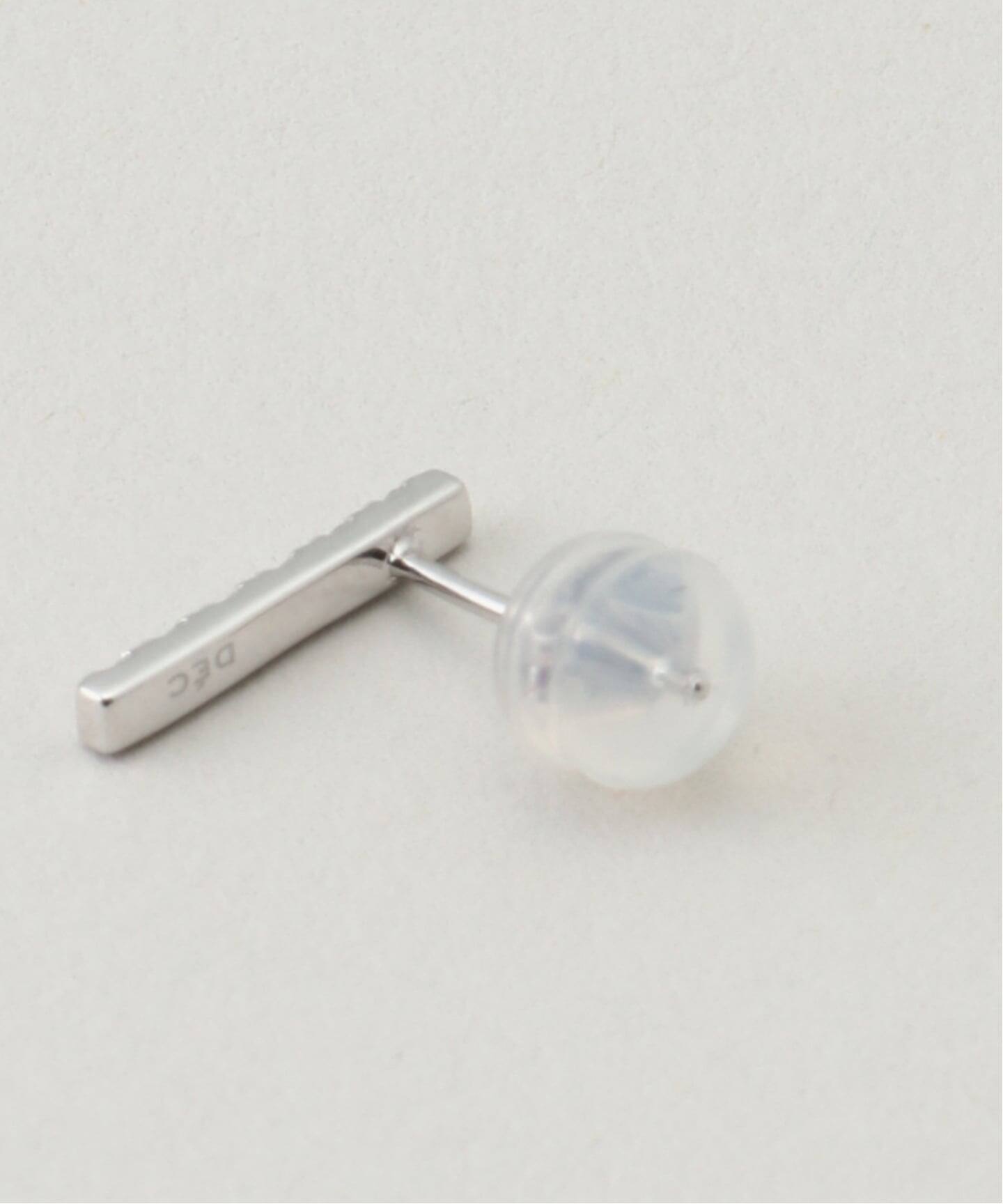 18K 0.12ct diamond bar pierce(両耳)（ピアス（両耳用 