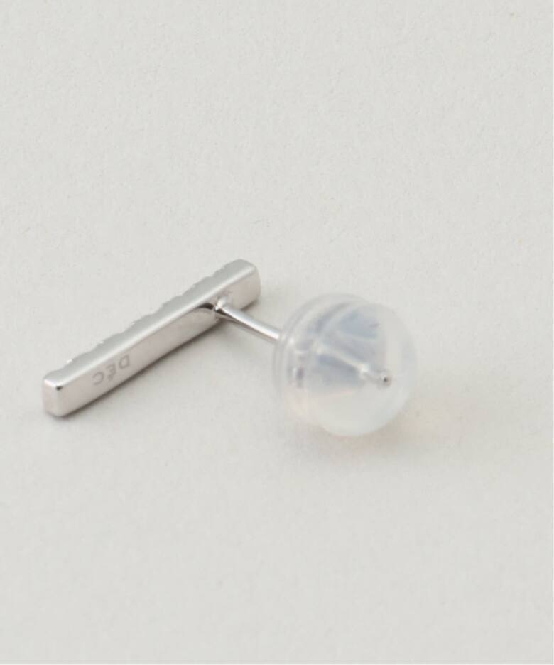 18K 0.12ct diamond bar pierce(両耳)（ピアス（両耳用 