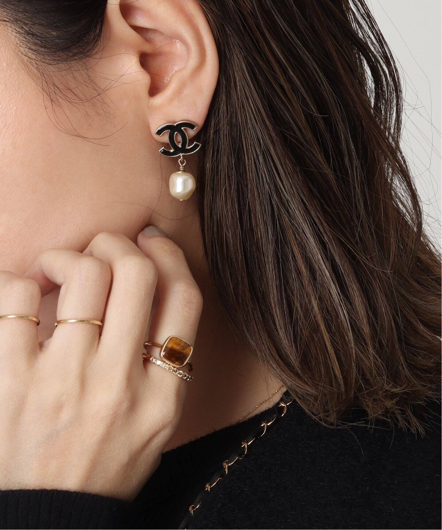 VINTAGE CHANEL/シャネル】ピアス(両耳)（ピアス（両耳用 