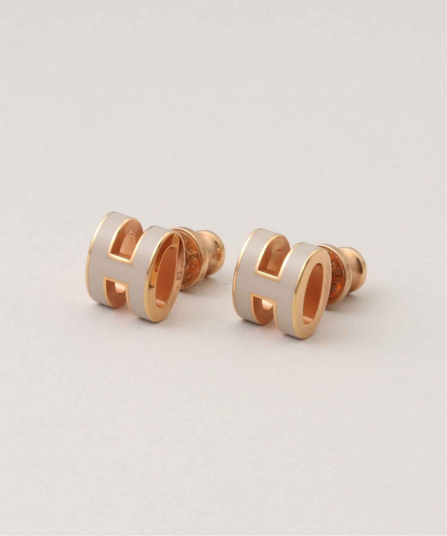 VINTAGE HERMES/エルメス】 Mini pop H pierce(両耳)（ピアス（両耳用 