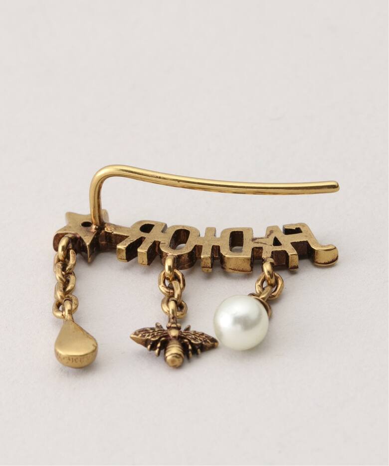 VINTAGE DIOR/ディオール】pierce jadior pearl bee(両耳)（ピアス（両 