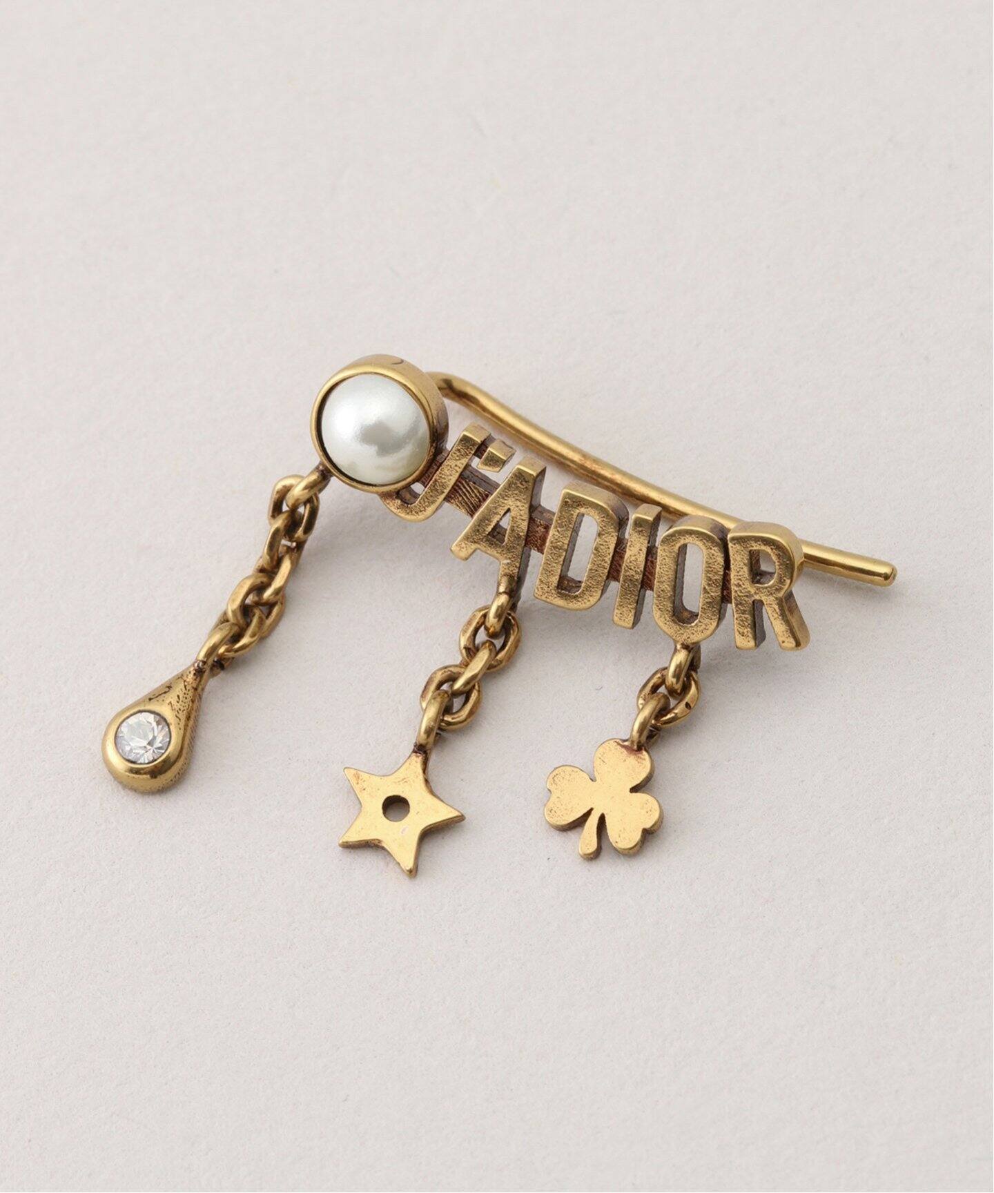 VINTAGE DIOR/ディオール】pierce jadior pearl bee(両耳)（ピアス（両  