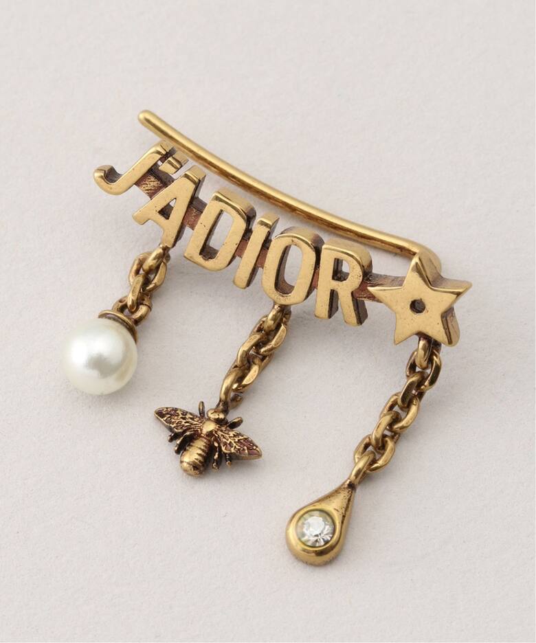 VINTAGE DIOR/ディオール】pierce jadior pearl bee(両耳)（ピアス（両 