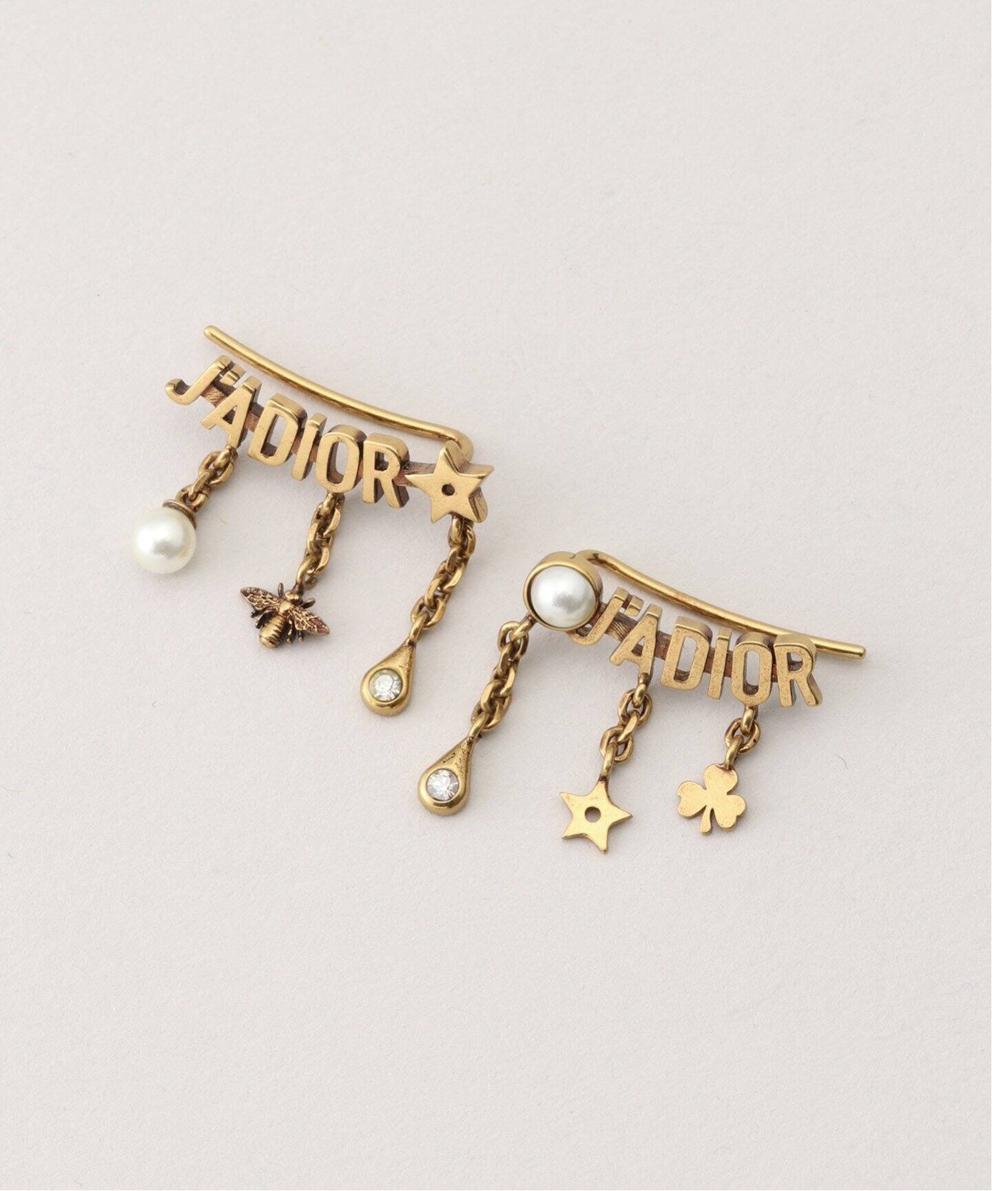 VINTAGE DIOR/ディオール】pierce jadior pearl bee(両耳)（ピアス（両 