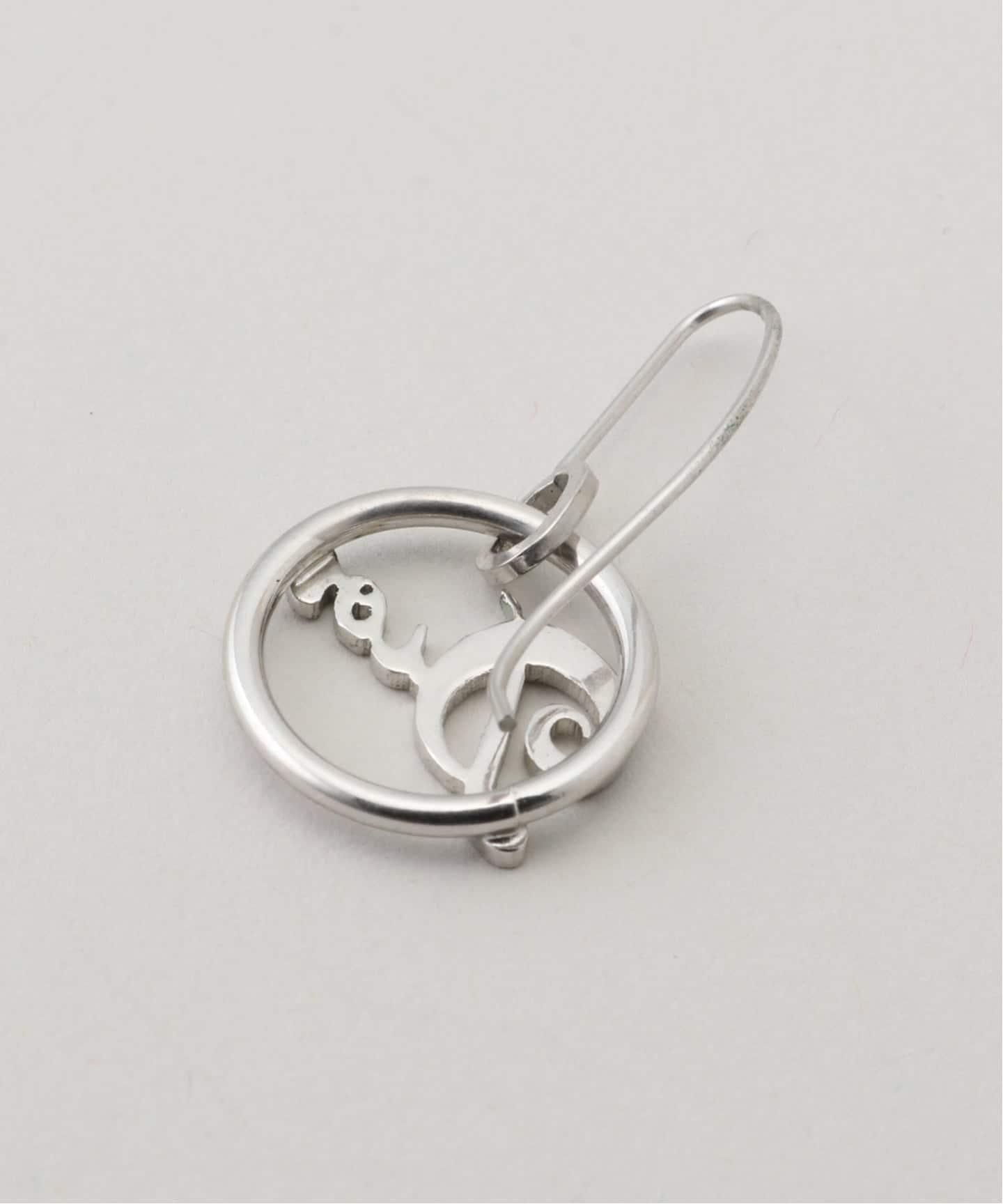 VINTAGE DIOR/ディオール】 pierce cursive logo circle hook(両耳