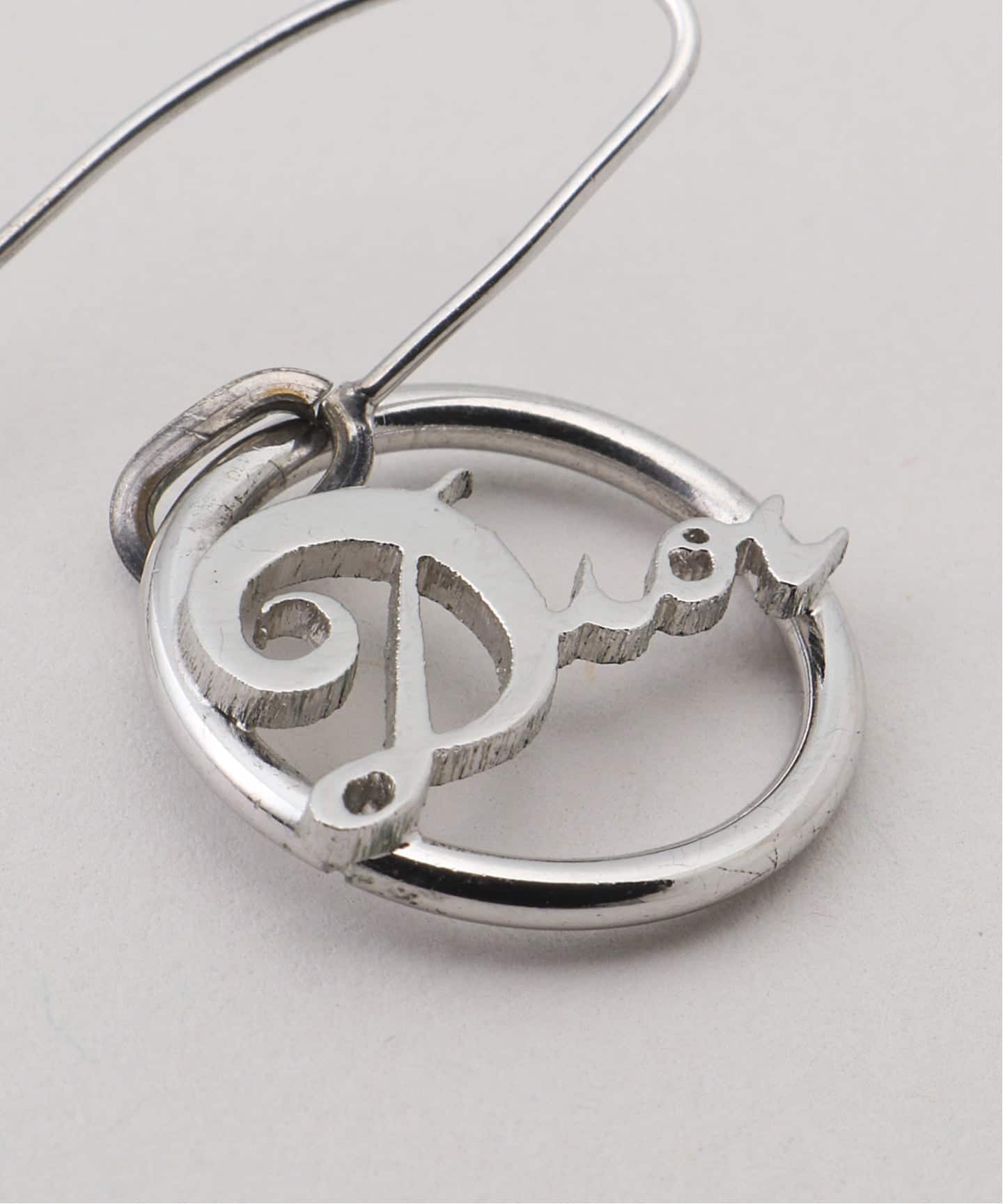 VINTAGE DIOR/ディオール】pierce big logo hook (両耳)（ピアス（両耳