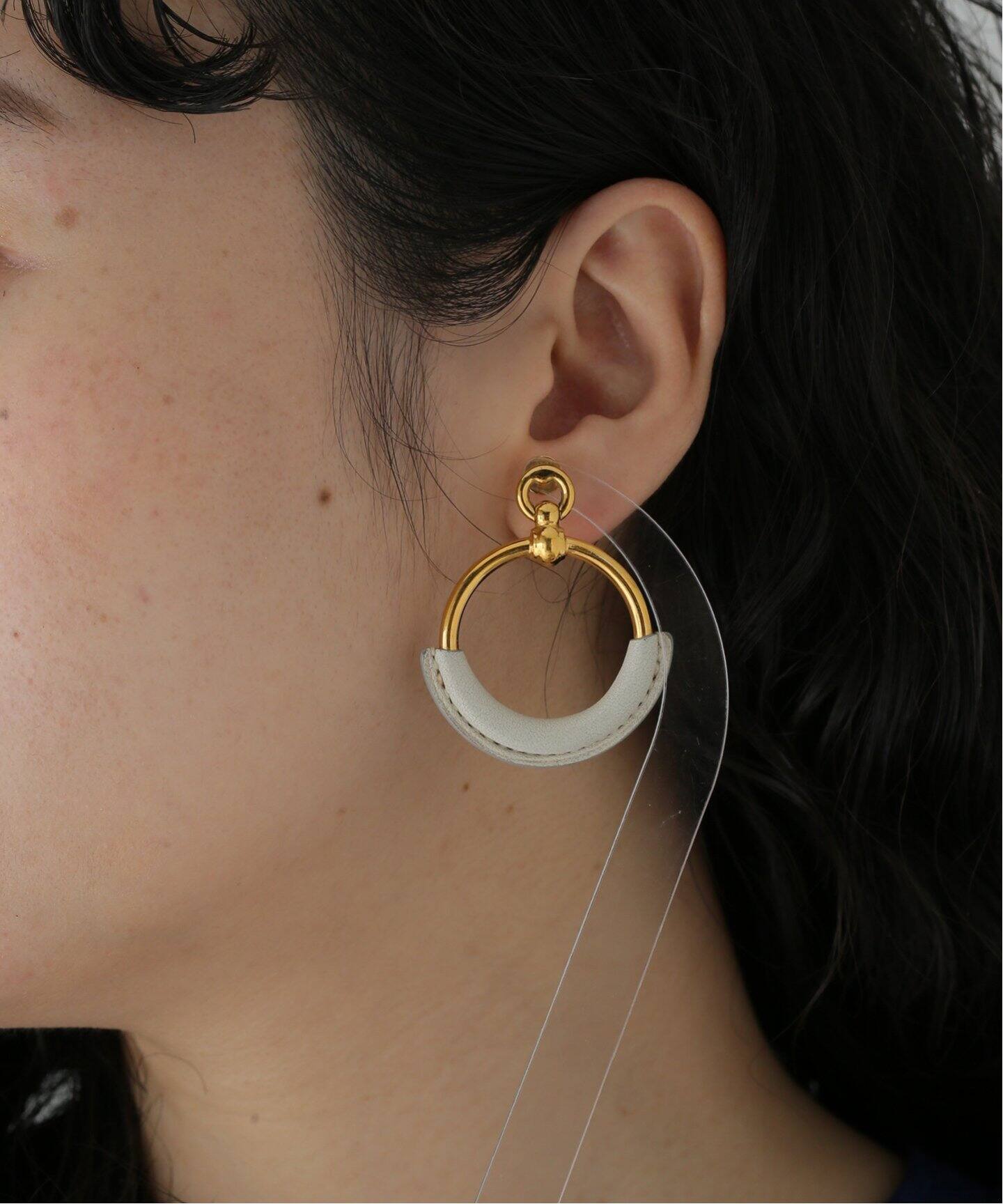VINTAGE HERMES/エルメス】Loop grand pierce(両耳)（ピアス（両耳用 