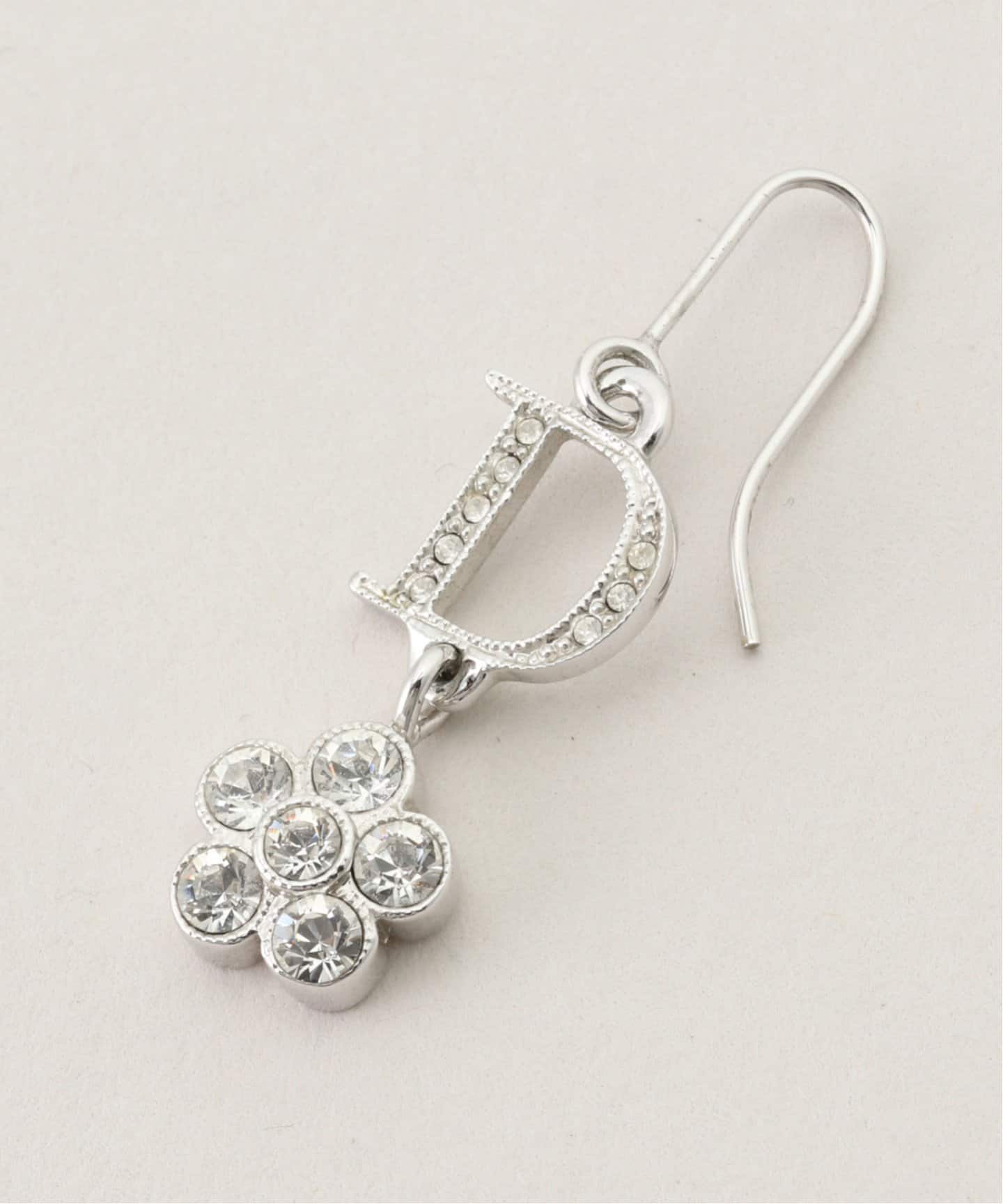 VINTAGE DIOR/ディオール】 pierce rs logo flower(両耳)（ピアス（両