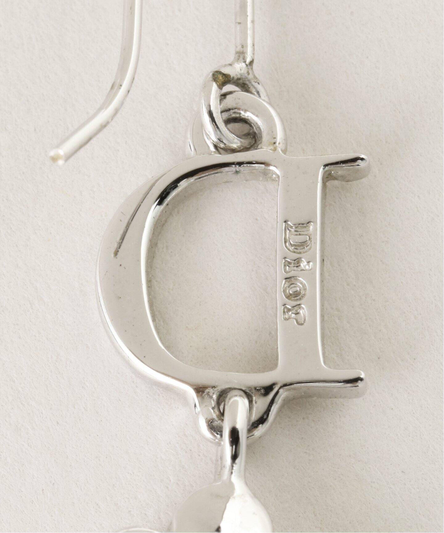 VINTAGE DIOR/ディオール】 pierce rs logo flower(両耳)（ピアス（両