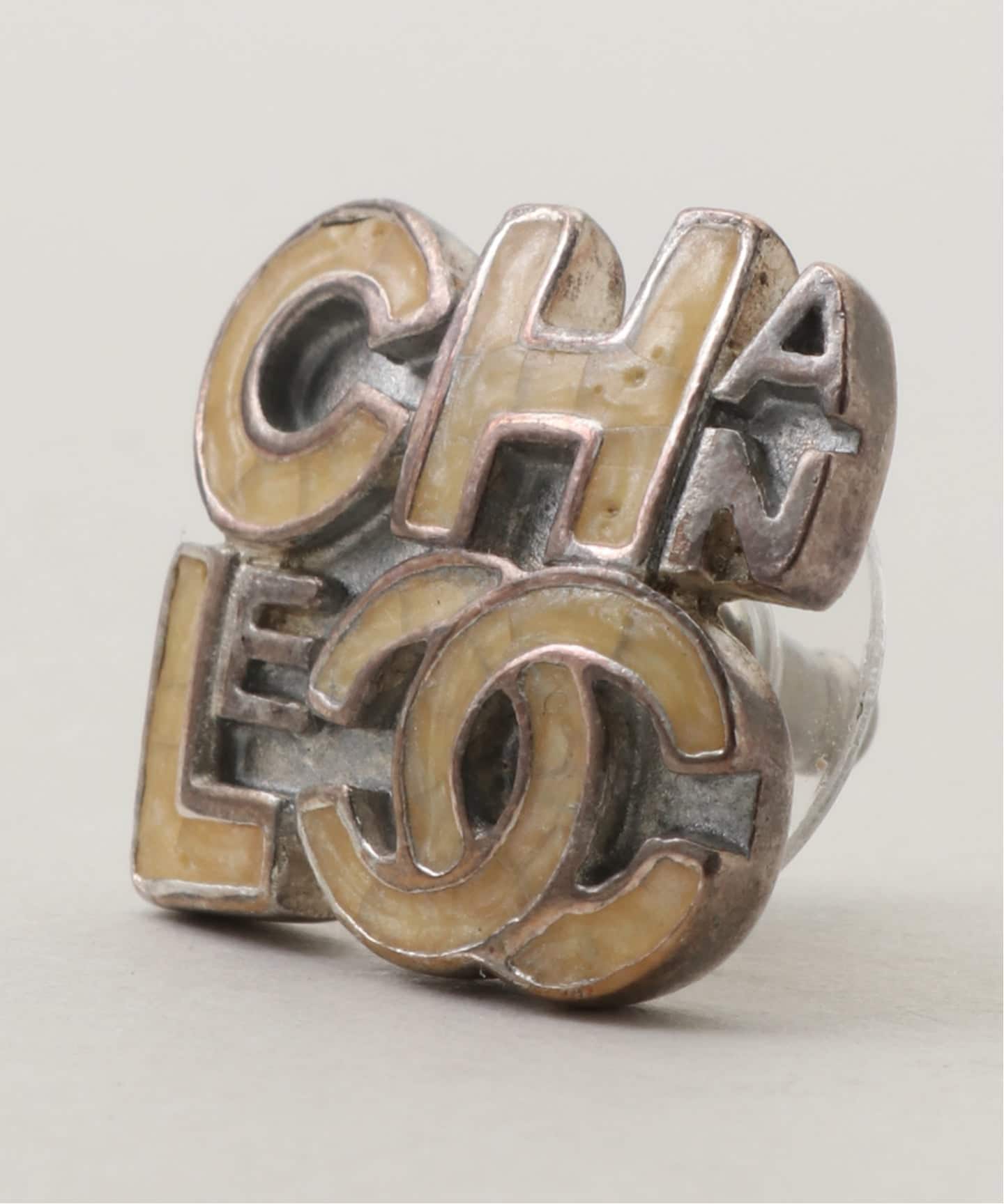 VINTAGE CHANEL/シャネル】pierce square logo (両耳)（ピアス（両耳用