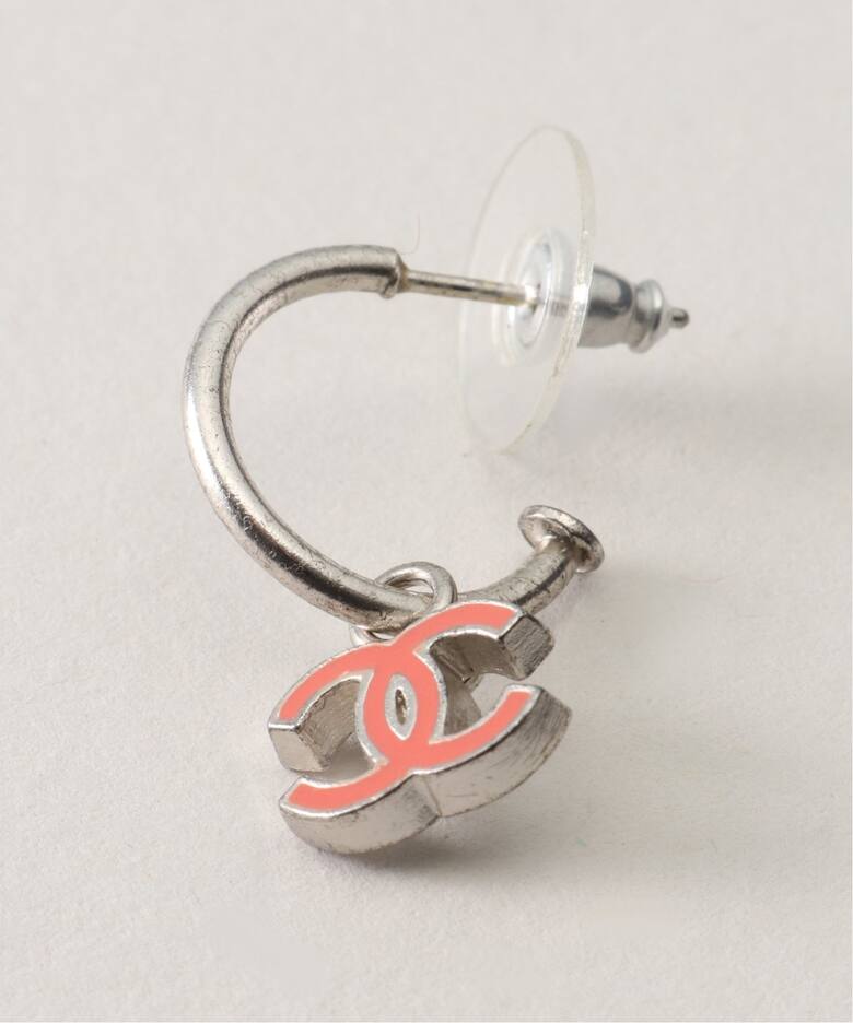 VINTAGE CHANEL/シャネル】pierce logo(両耳)（ピアス（両耳用 