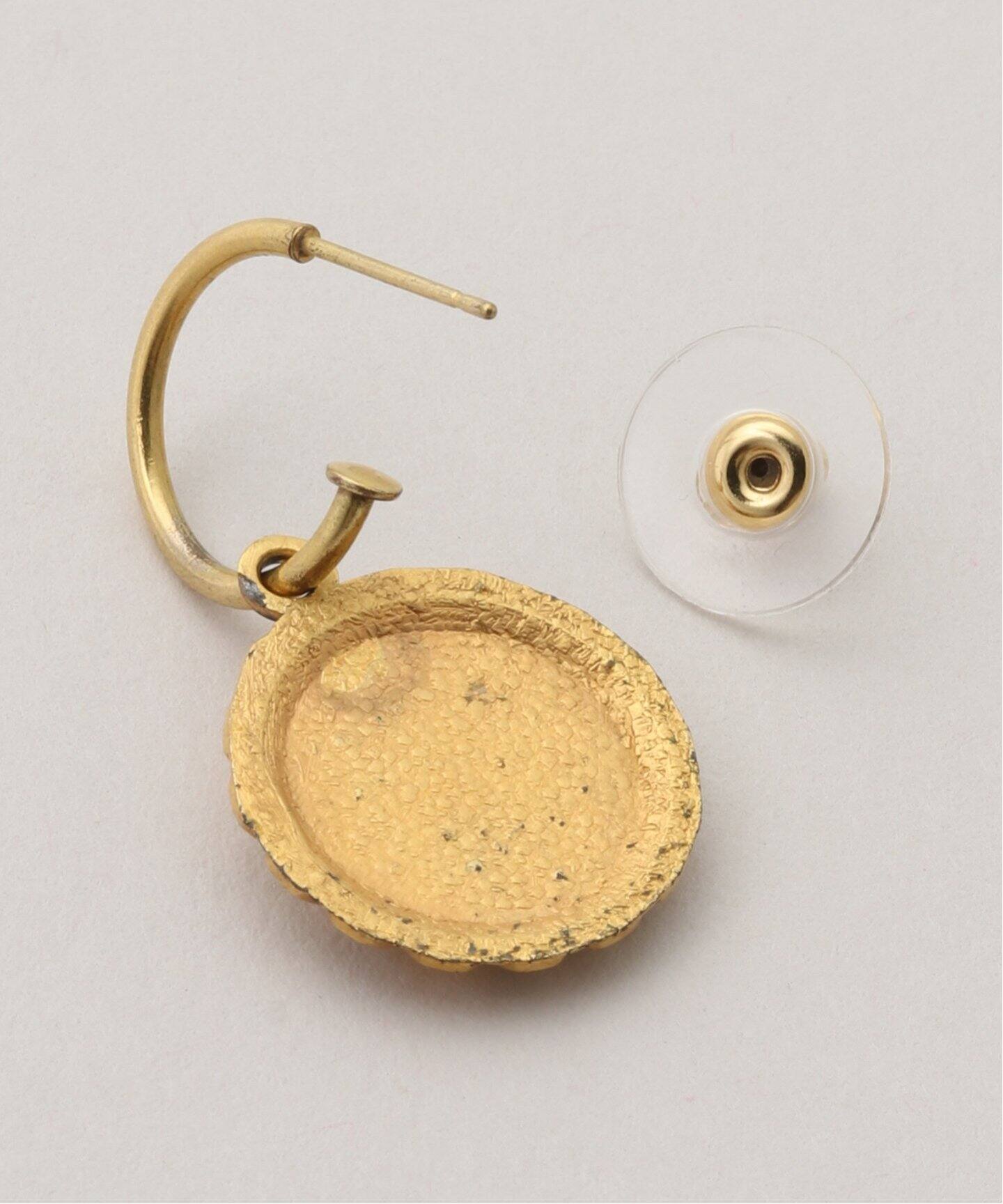 VINTAGE CHANEL/シャネル】ピアス logo flower hoop 99a(両耳)（ピアス 