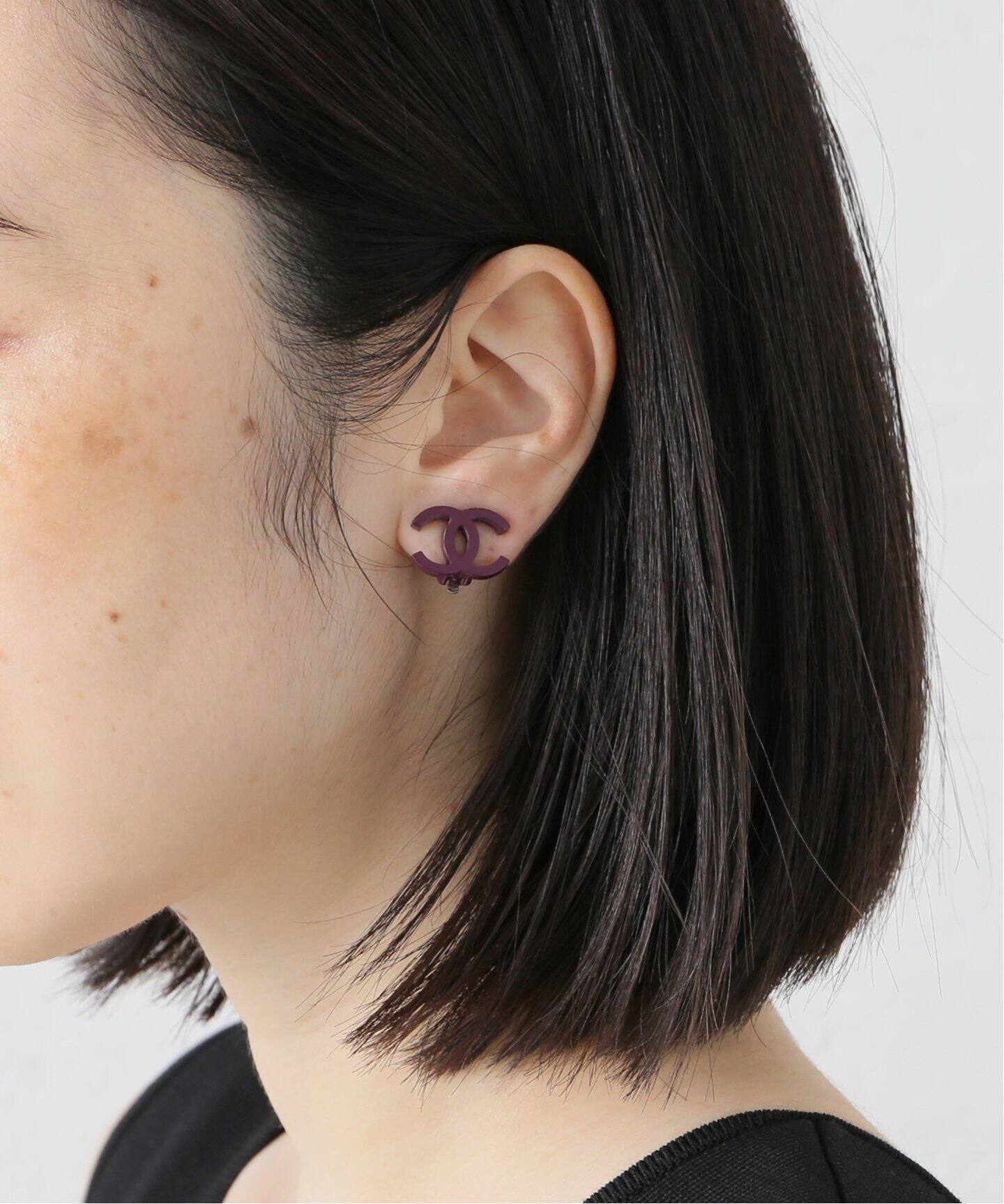 シャネル CHANEL アクセサリー（耳） イヤリング 金属素材×プラスチック ゴールド×黒 ココマーク 97A 美品 シャネル CHANEL イヤリング ココマーク 黒×ゴールド スター(星) 01P