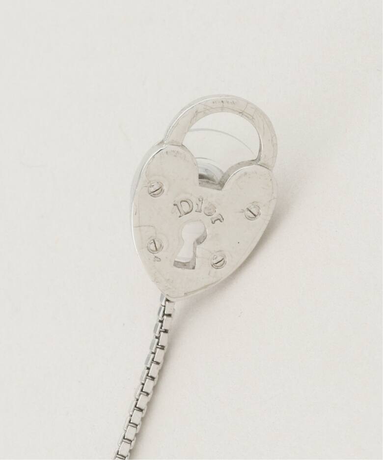 VINTAGE DIOR/ディオール】 pierce hear-padlock d-key(両耳)（ピアス 