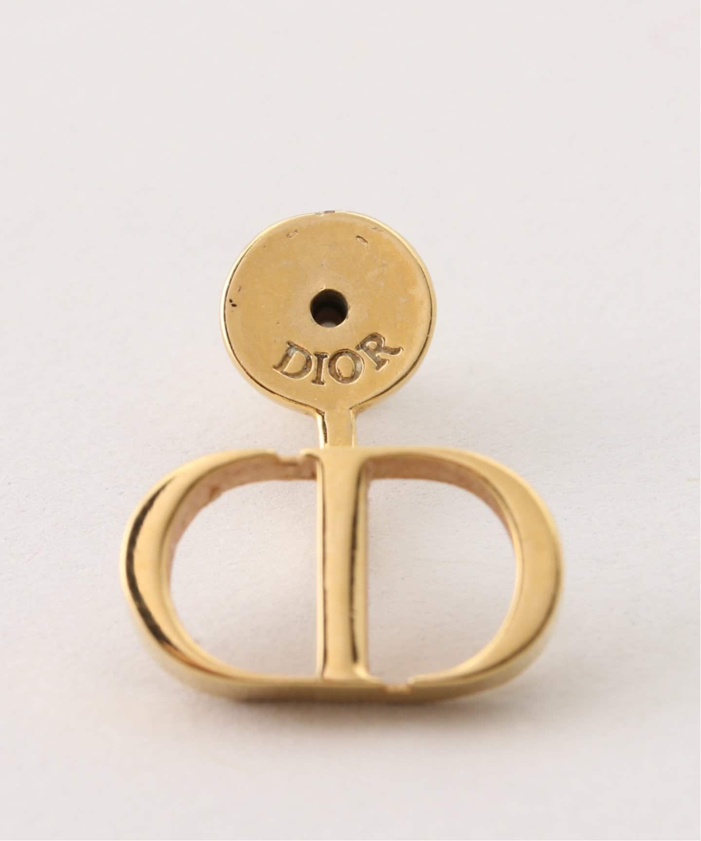 オールドディオールピアス VINTAGE DIOR/ディオール】pierce pearl logo(両耳)（ピアス（両