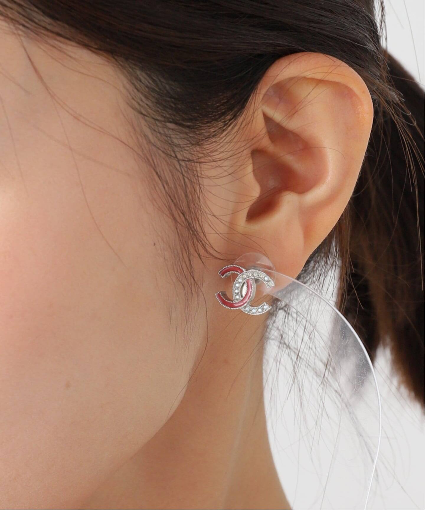 CHANEL/シャネル】pierce rs logo bi-color(両耳)（ピアス（両耳用