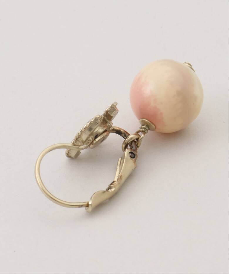 CHANEL/シャネル】pierce hoop logo marble pearl(両耳)（ピアス（両耳 