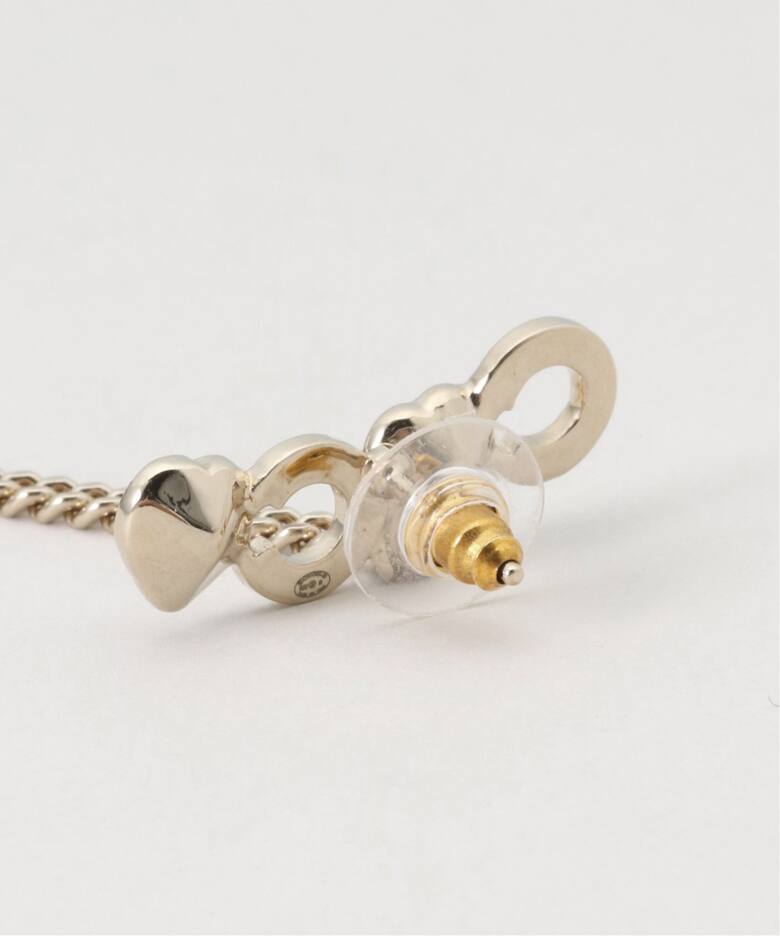 VINTAGE CHANEL/シャネル】Pierce logo coco w/earcuf(両耳)（ピアス 