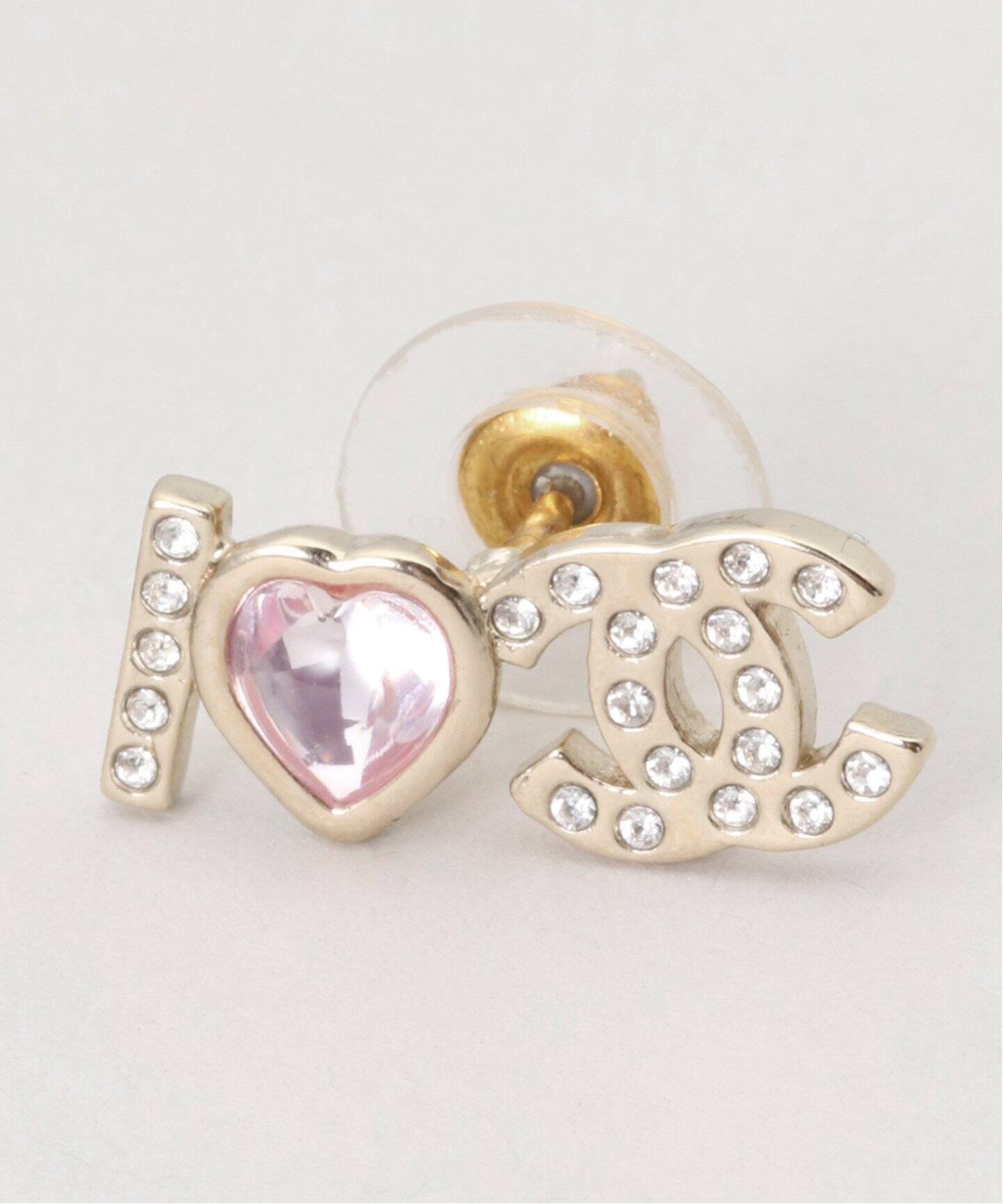 VINTAGE CHANEL/シャネル】Pierce logo coco w/earcuf(両耳)（ピアス 