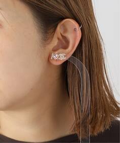 VINTAGE CHANEL/シャネル】Pierce logo coco w/earcuf(両耳)（ピアス 