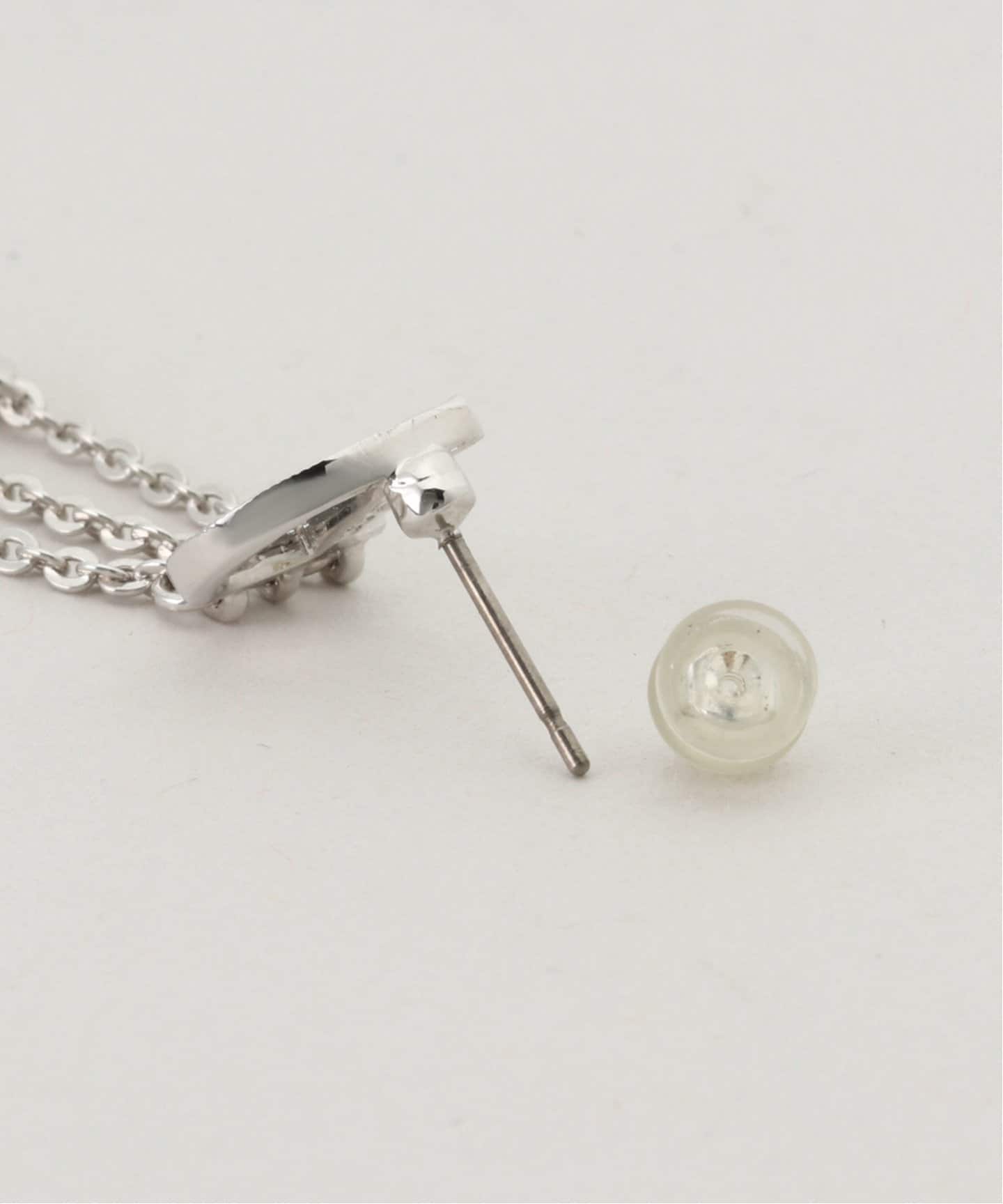 VINTAGE DIOR/ディオール】 pierce logo chain rs(両耳)（ピアス