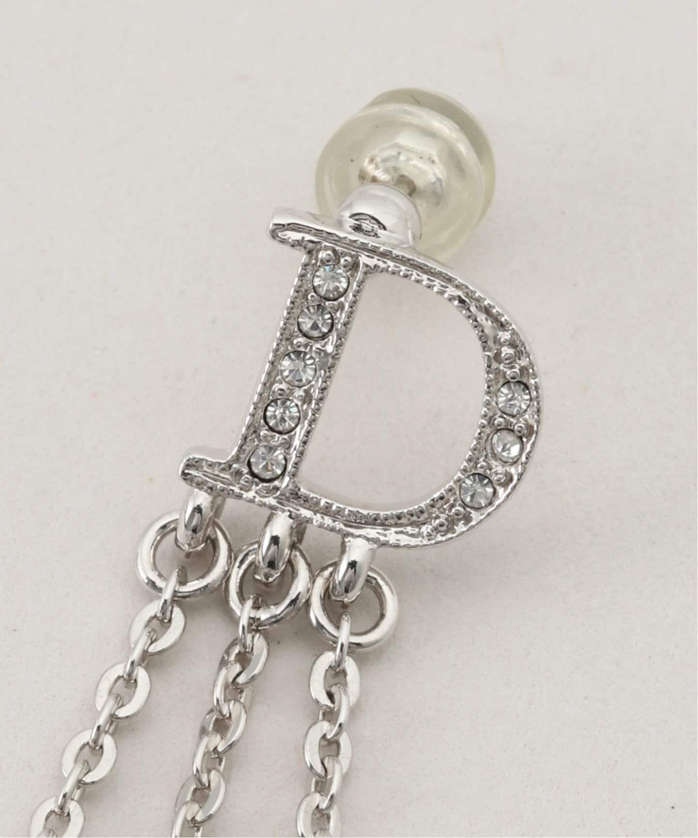 ディーゼル　ディオール　ピアス　ヴィンテージ VINTAGE DIOR/ディオール】 pierce logo chain rs(両耳)（ピアス