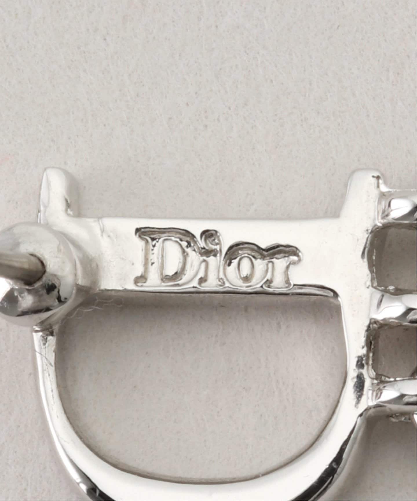 VINTAGE DIOR/ディオール】 pierce logo chain rs(両耳)（ピアス