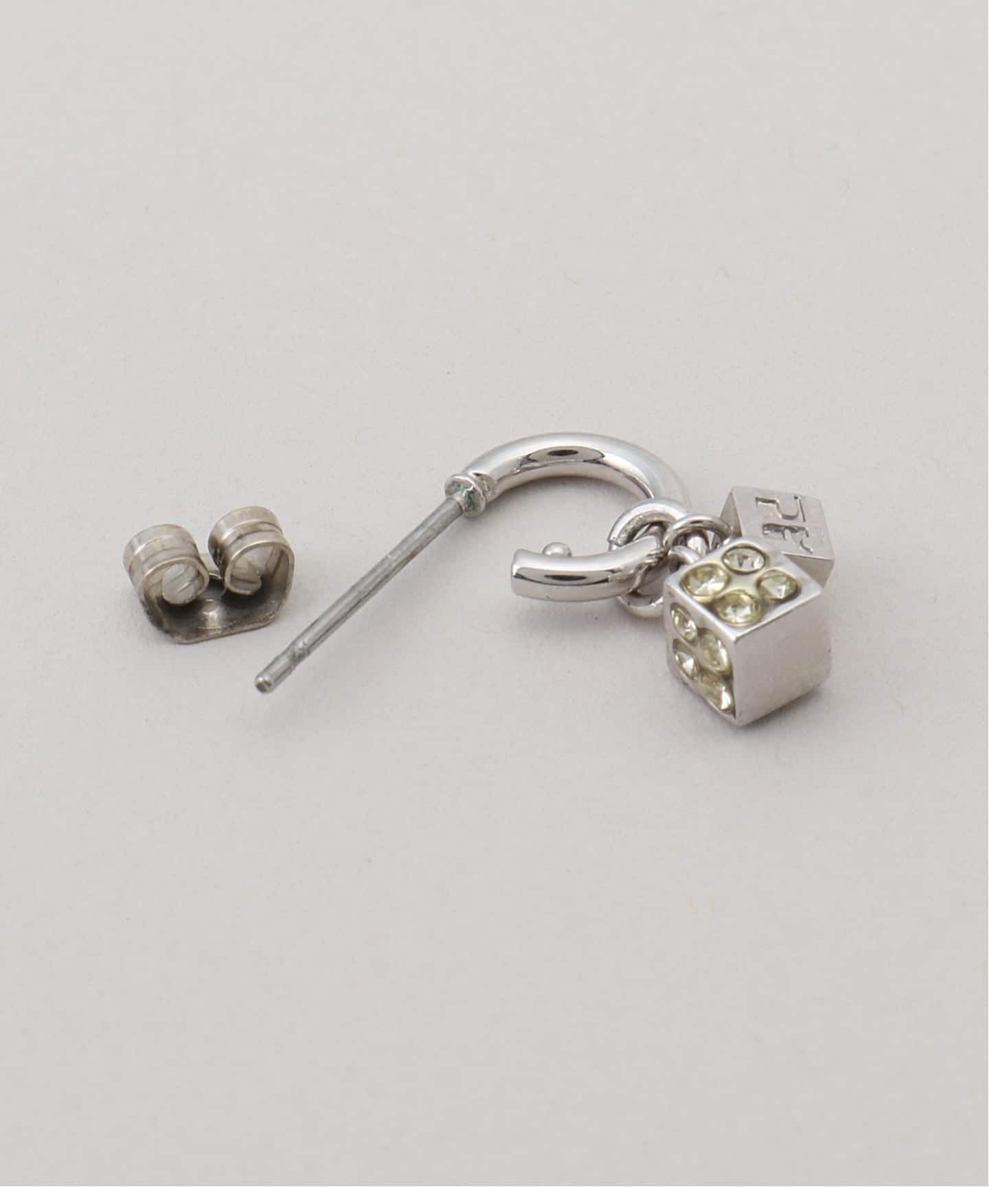 VINTAGE COURREGES/クレージュ】pierce hoop mini cube (両耳)（ピアス