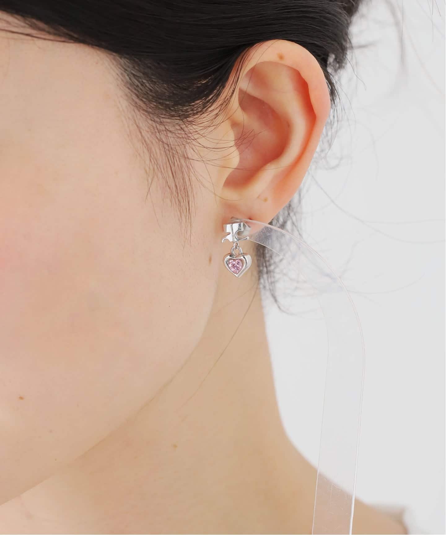 VINTAGE COURREGES/クレージュ】 pierce logo heart (両耳)（ピアス