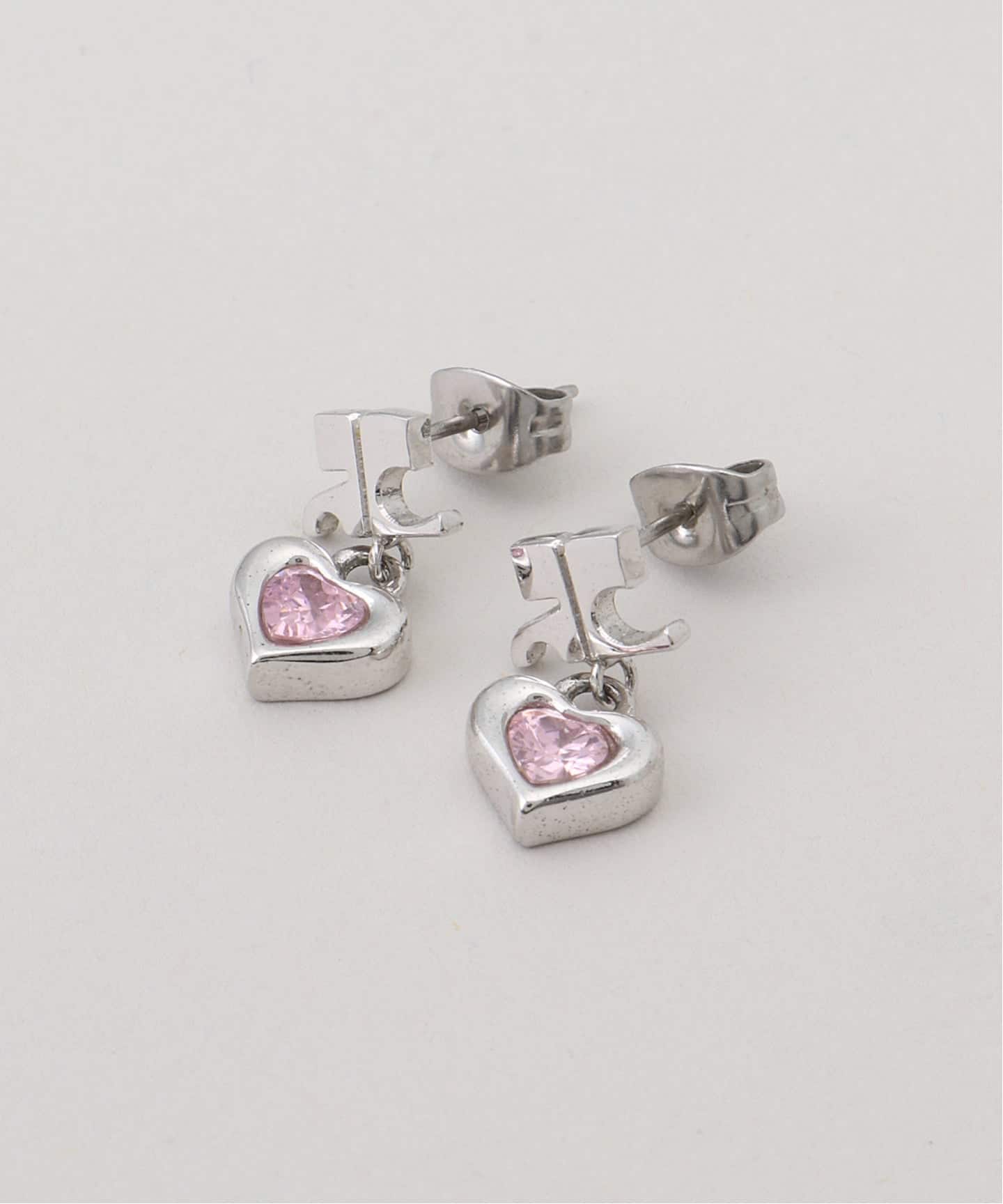 VINTAGE COURREGES/クレージュ】 pierce logo heart (両耳)（ピアス