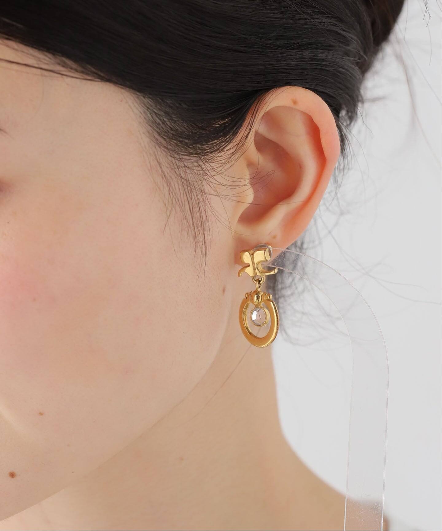 VINTAGE COURREGES/クレージュ】pierce logo heart (両耳)（ピアス（両