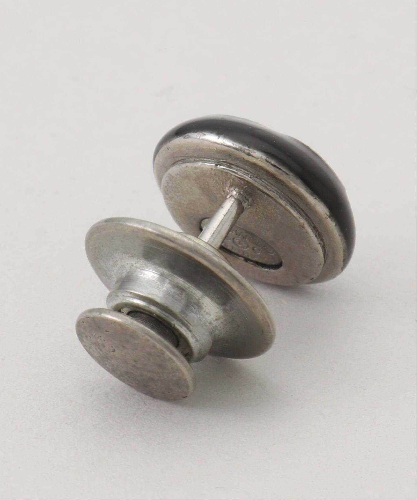 VINTAGE CHANEL/シャネル】 brooch logo black round（コサージュ