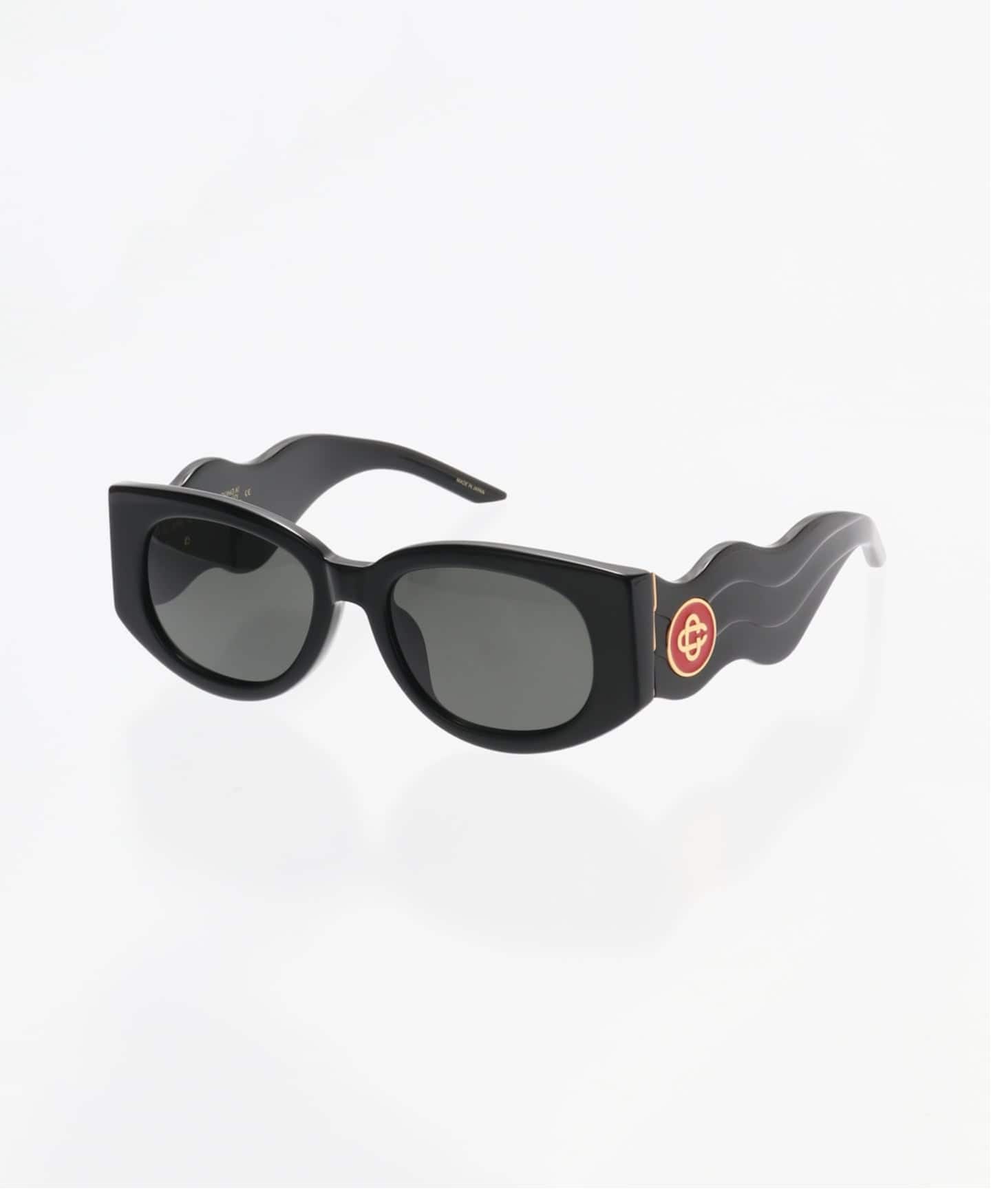 CASA BLANCA ブラック サングラス CASABLANCA ACETATE METAL OVAL WAVE（サングラス）｜BOICE FROM
