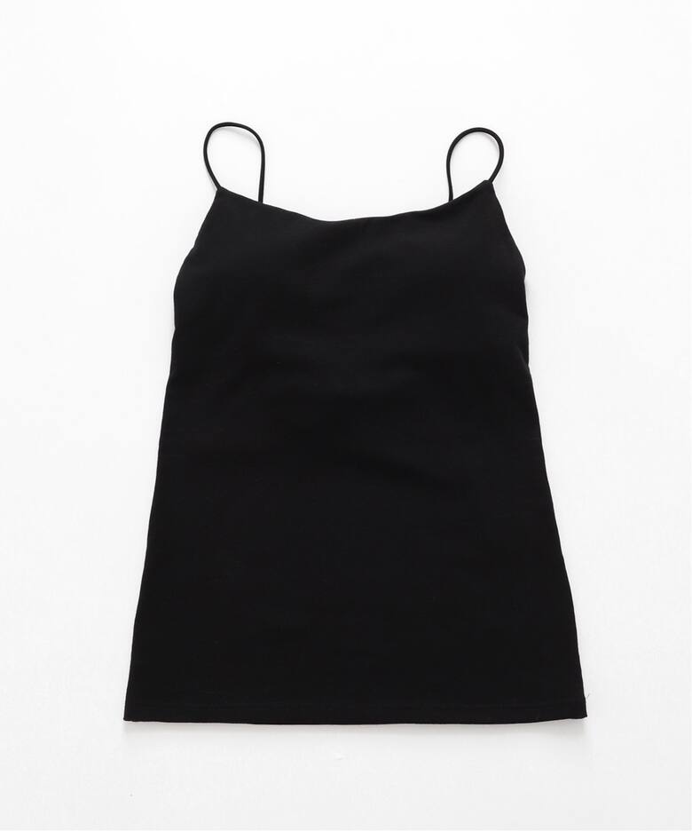 オーガニックコットン混 ストレッチバックオープンブラキャミソール  