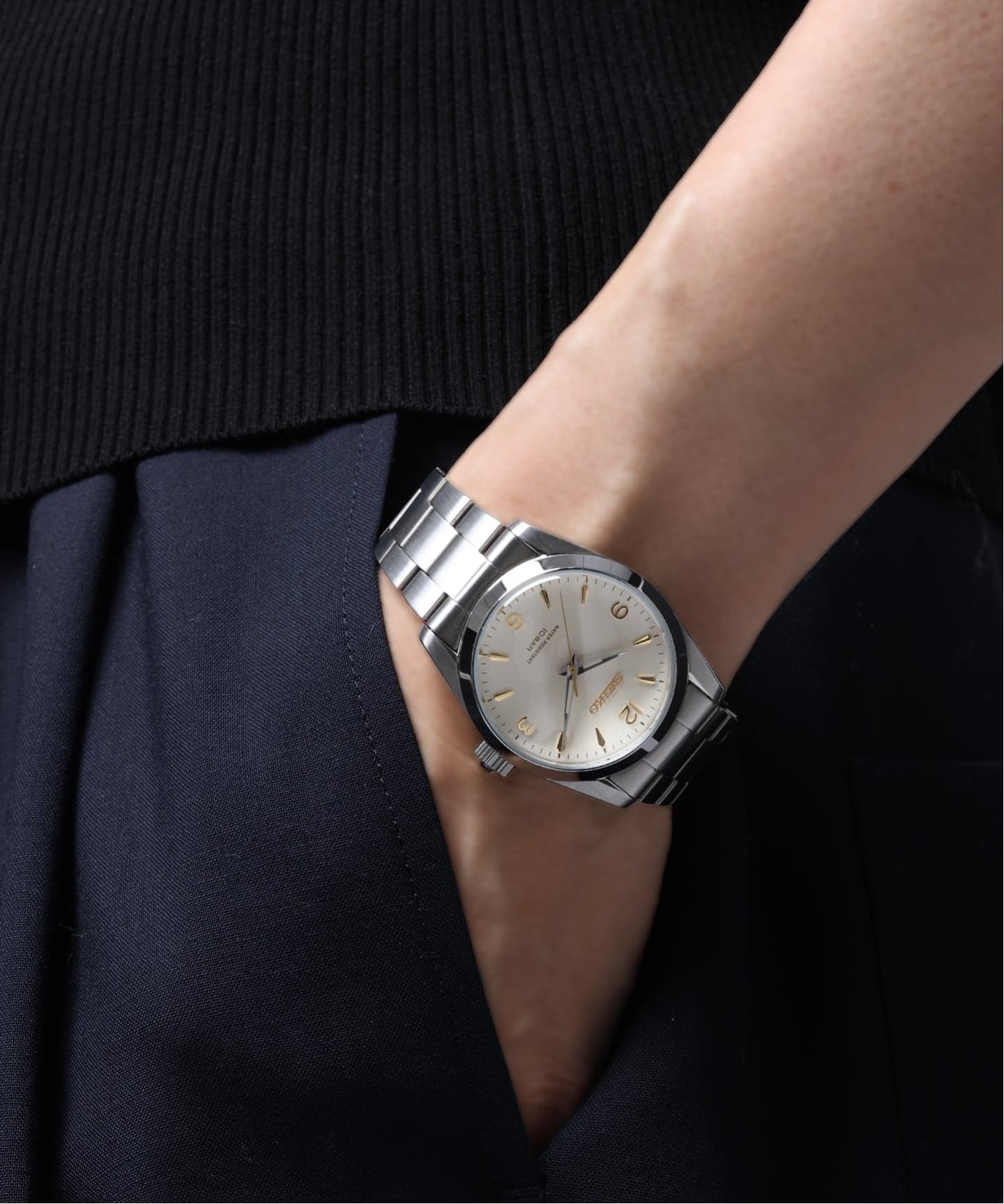 SEIKO セイコー Exclusive IENA　HIROB クオーツ 腕時計 SEIKO / セイコー】Exclusive IENA × HIROB Ivory 別注（新品